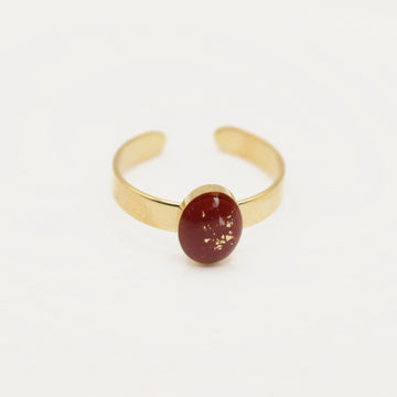 Bague Bordeaux & Doré