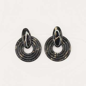 Boucles Noir & Doré - Spirale