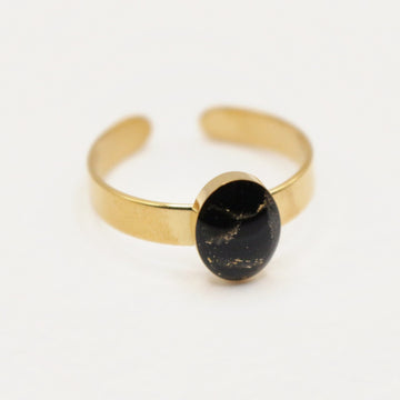 Bague Noir & Doré