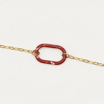 Bracelet Bordeaux & Doré