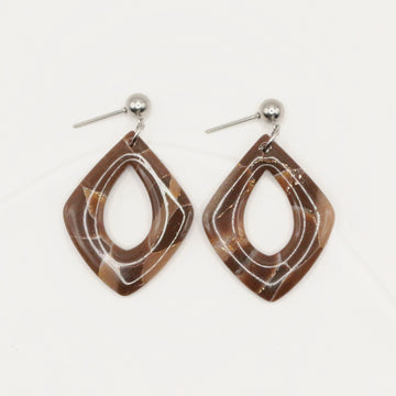 Boucles Chocolat - Losange