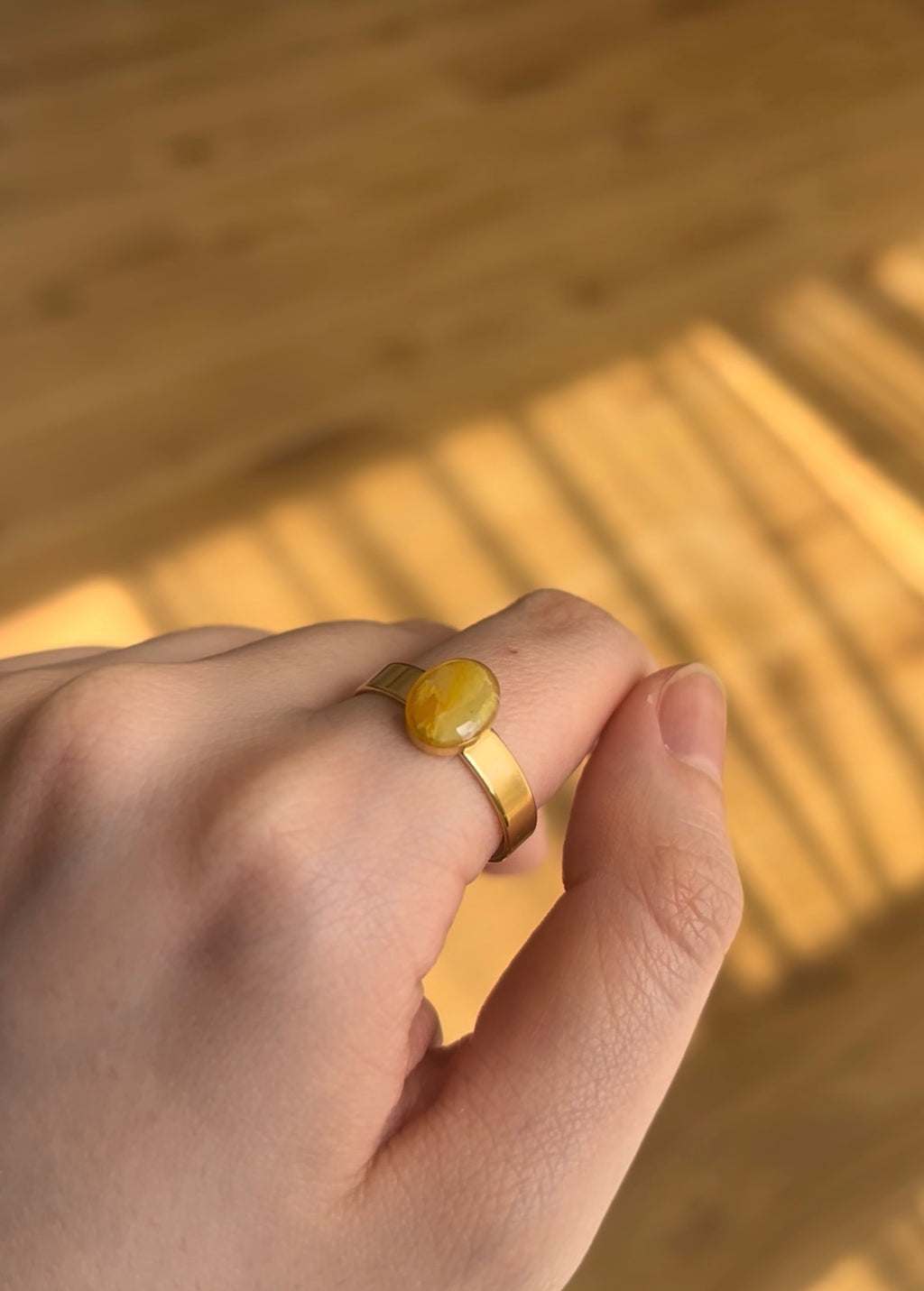 Bague Jaune cristal