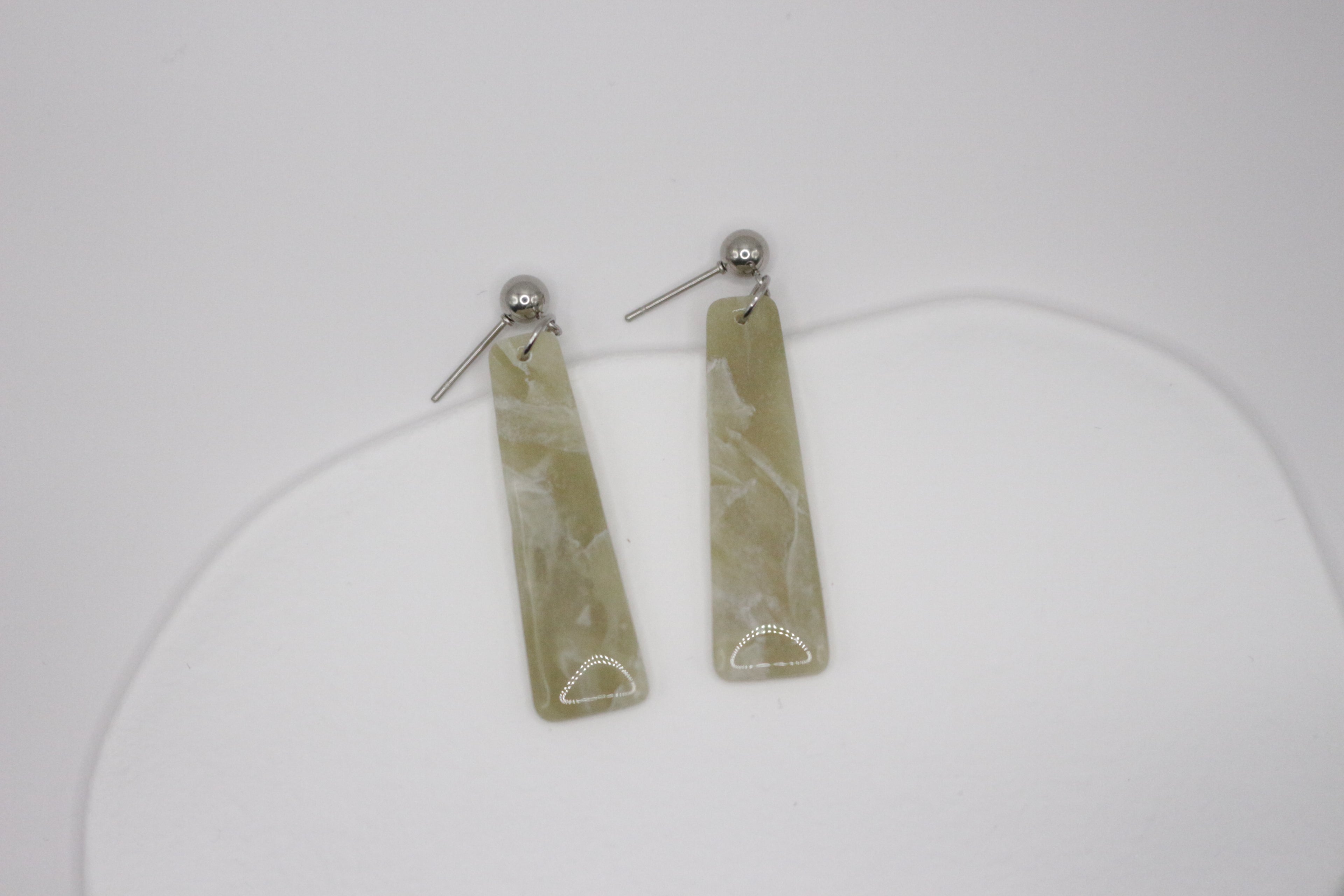 Boucles effet Jade - Tige