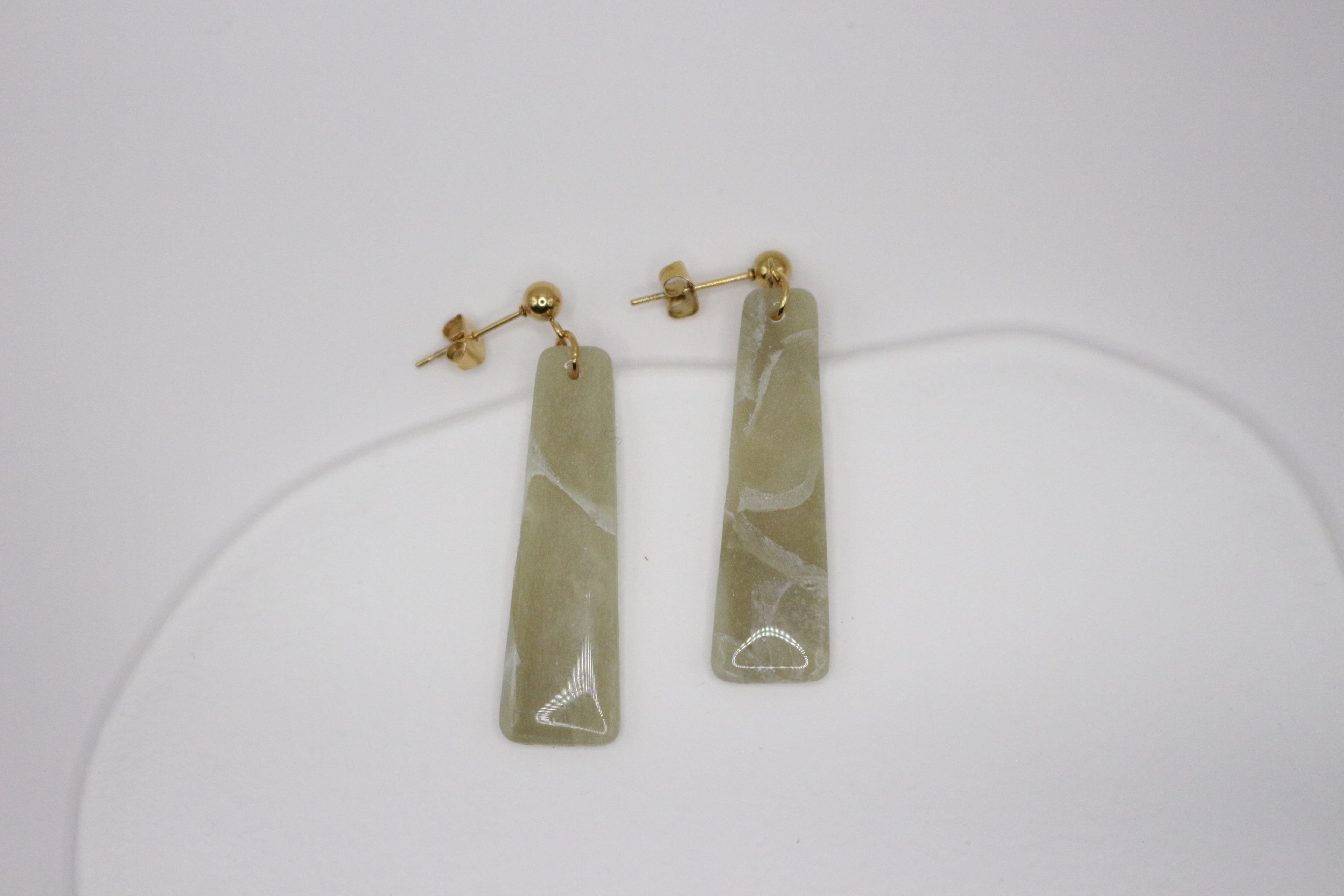 Boucles effet Jade - Tige