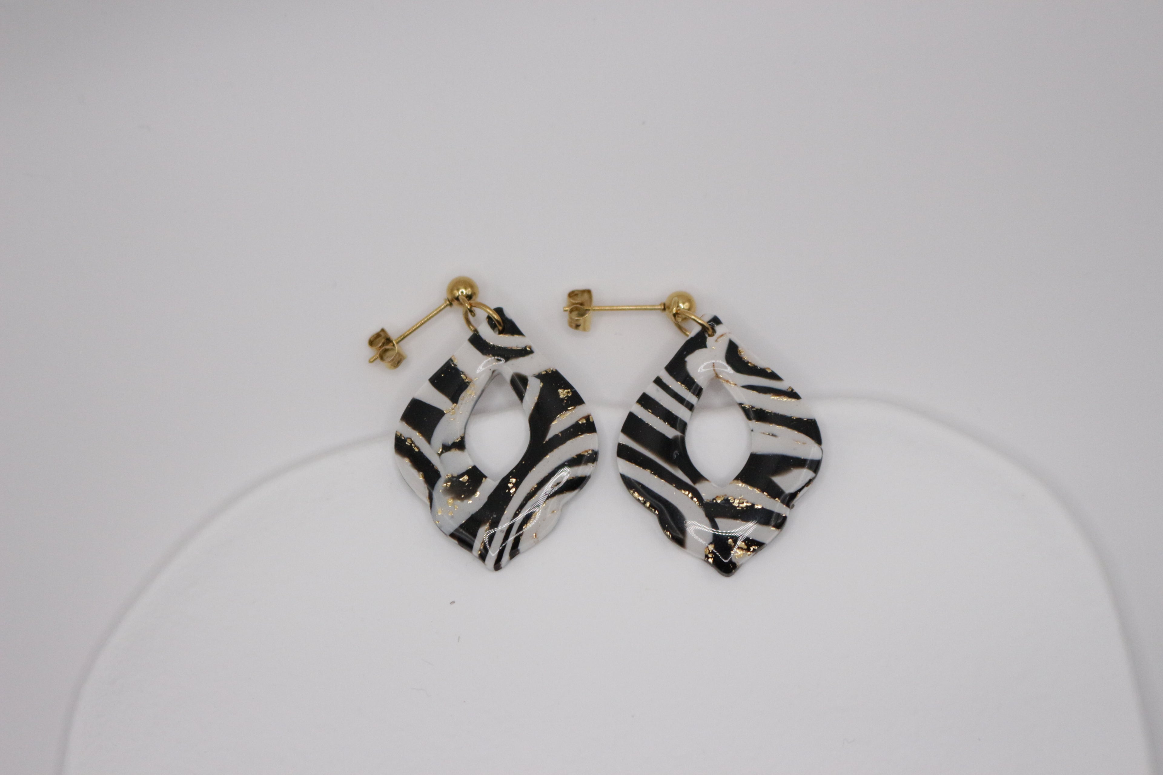 Boucles Noir & Blanc - Losange