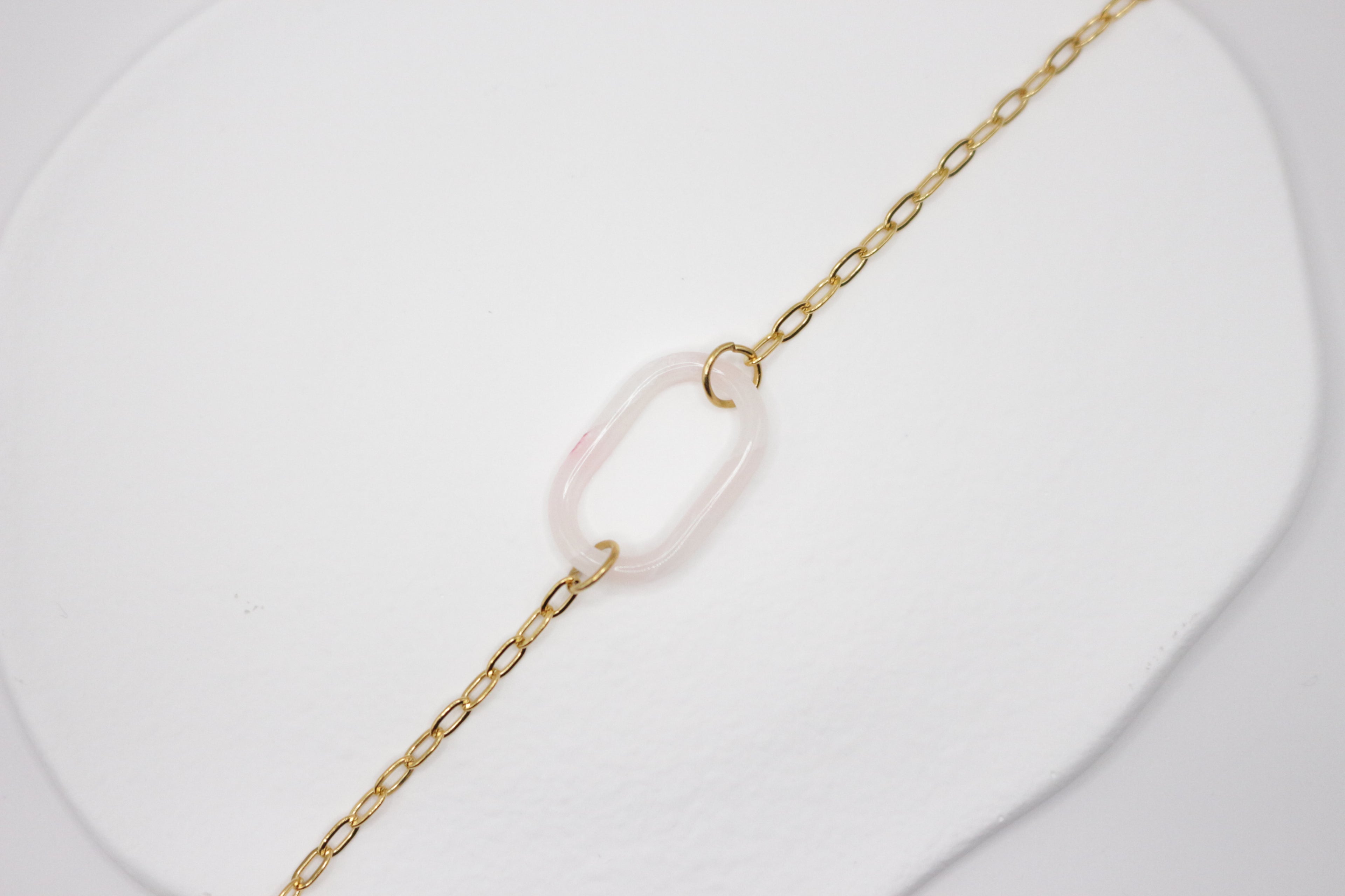 Bracelet effet Rose Quartz