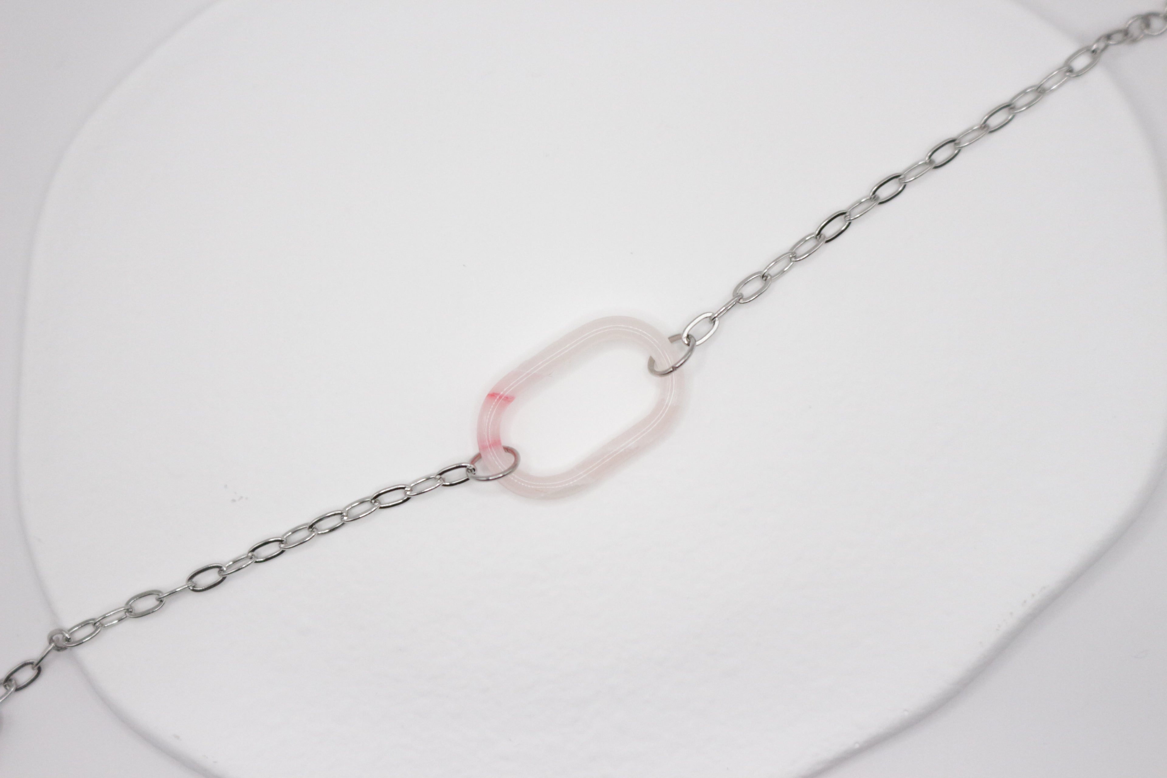 Bracelet effet Rose Quartz