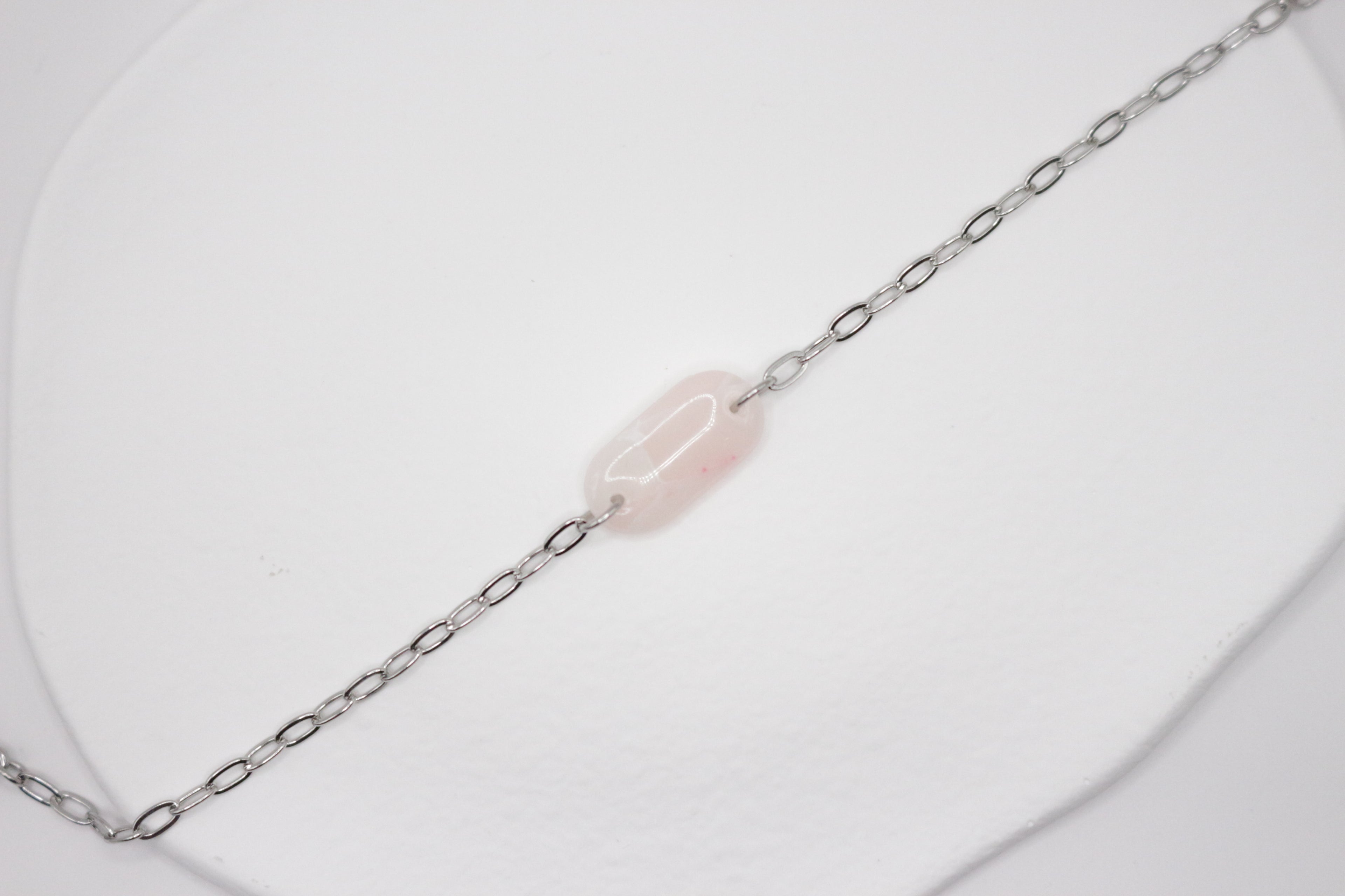 Bracelet effet Rose Quartz
