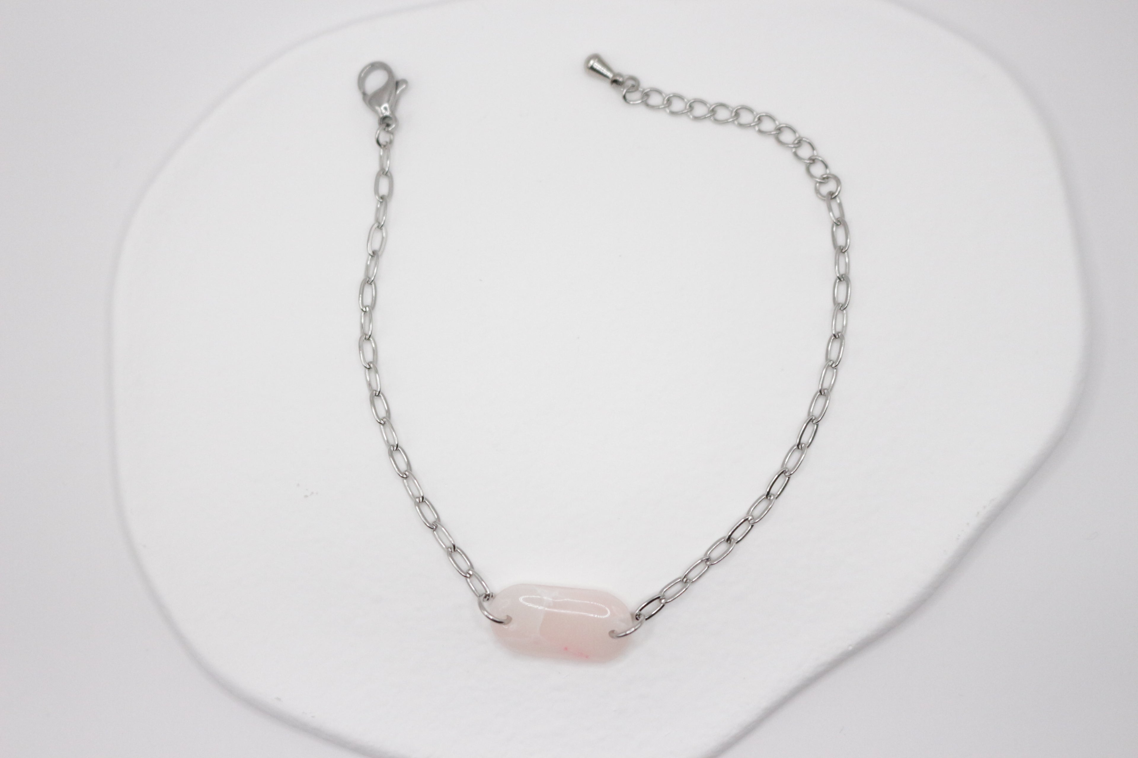 Bracelet effet Rose Quartz