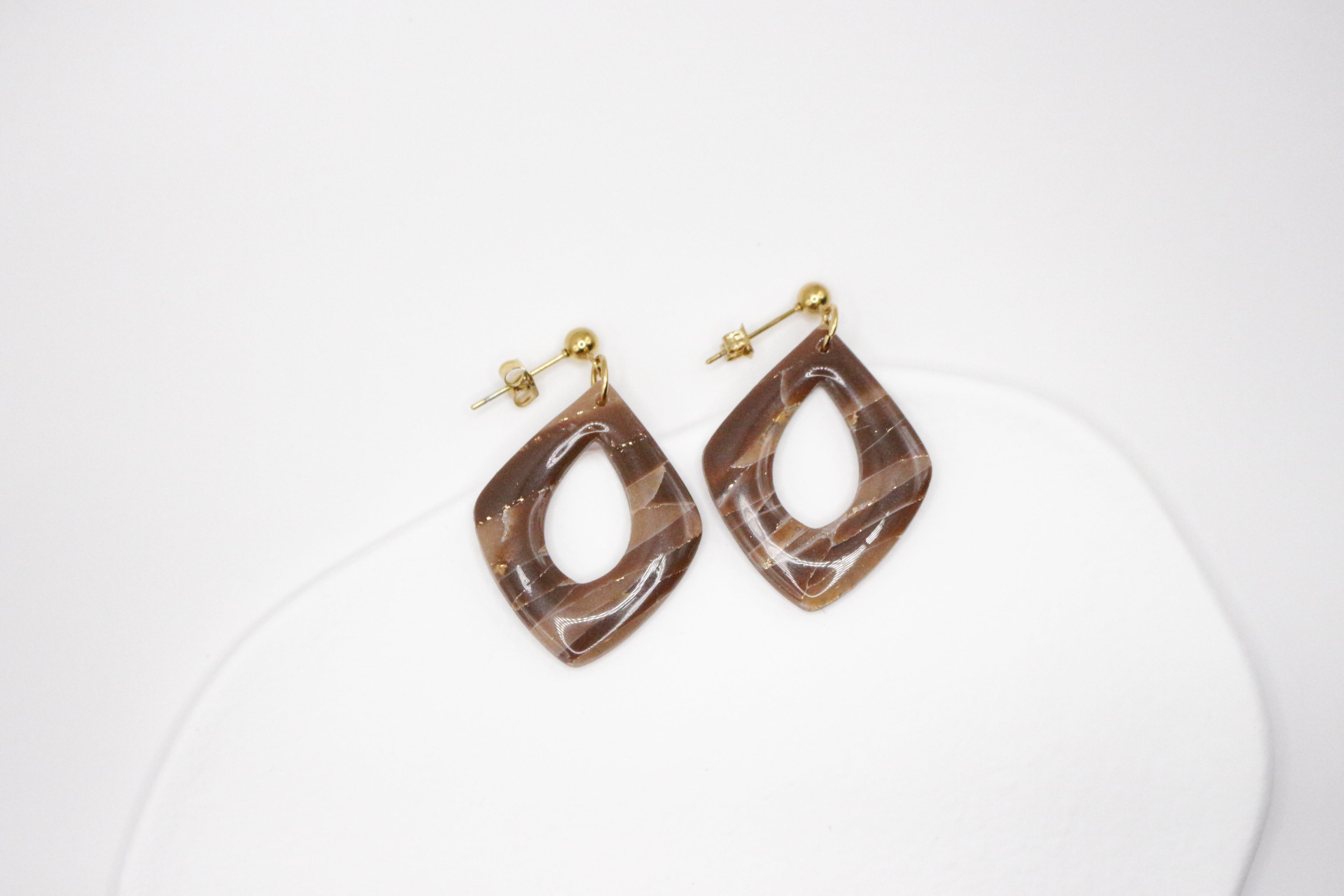Boucles Chocolat - Losange