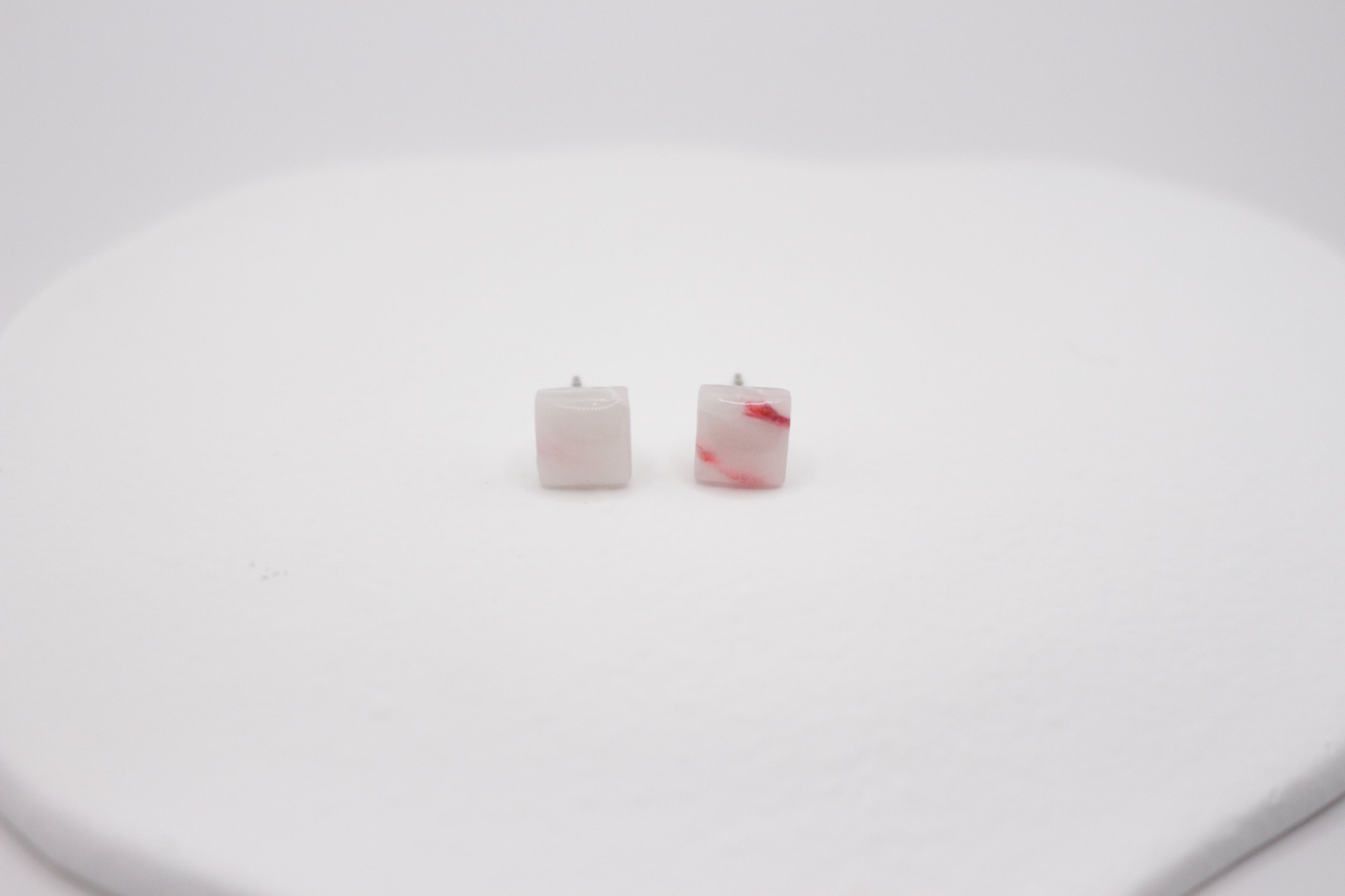 Boucles effet Rose Quartz - Puce