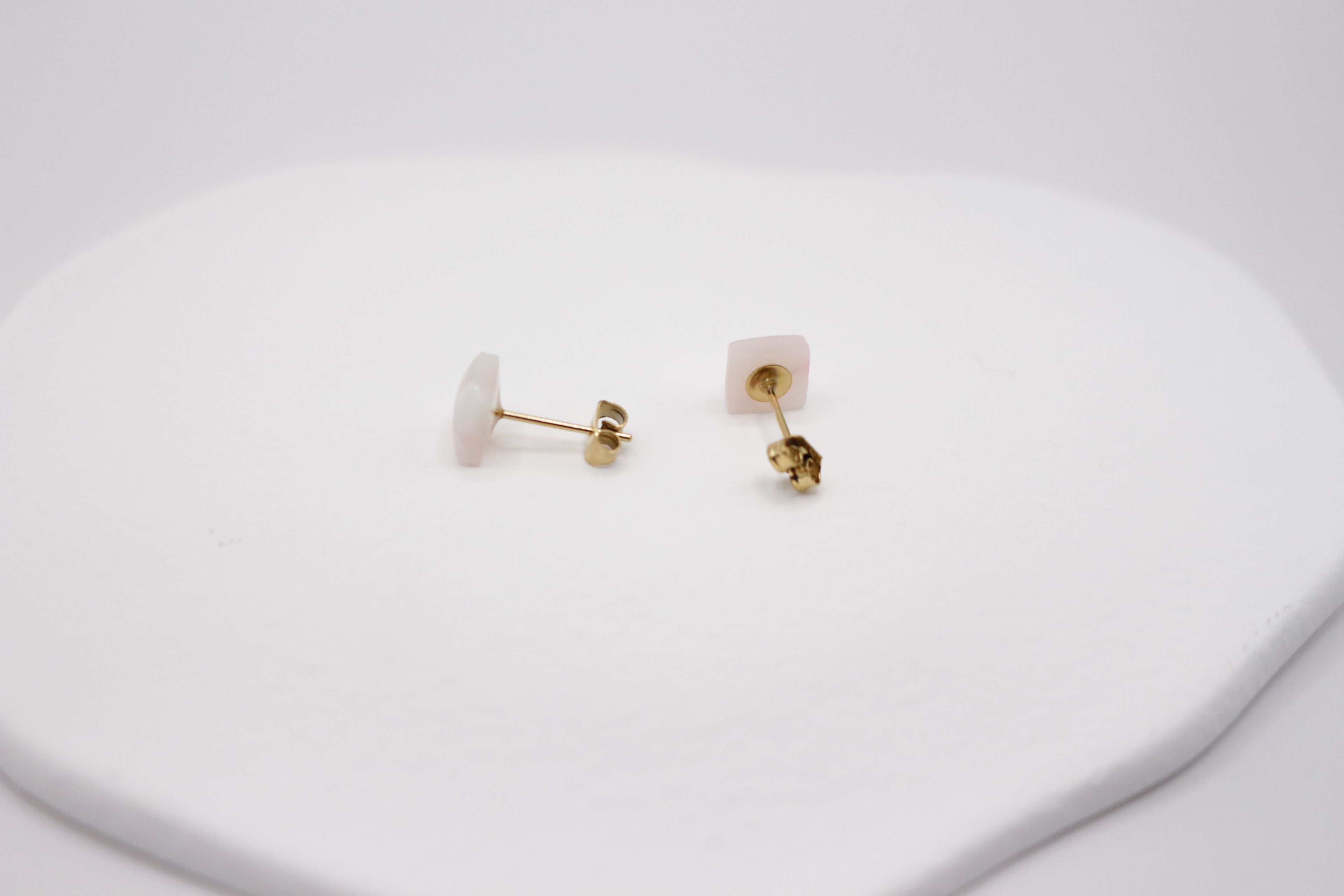 Boucles effet Rose Quartz - Puce