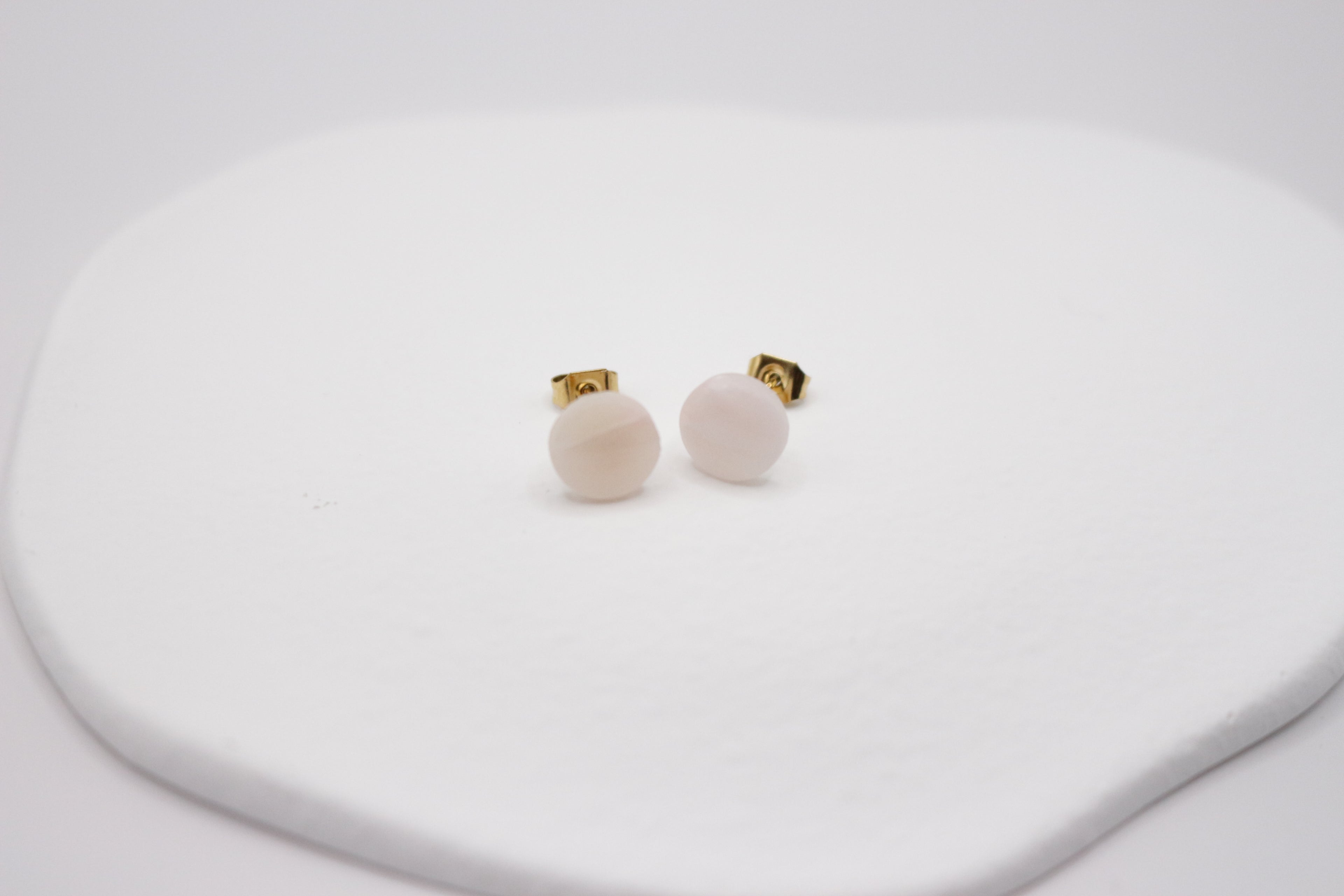 Boucles effet Rose Quartz - Puce