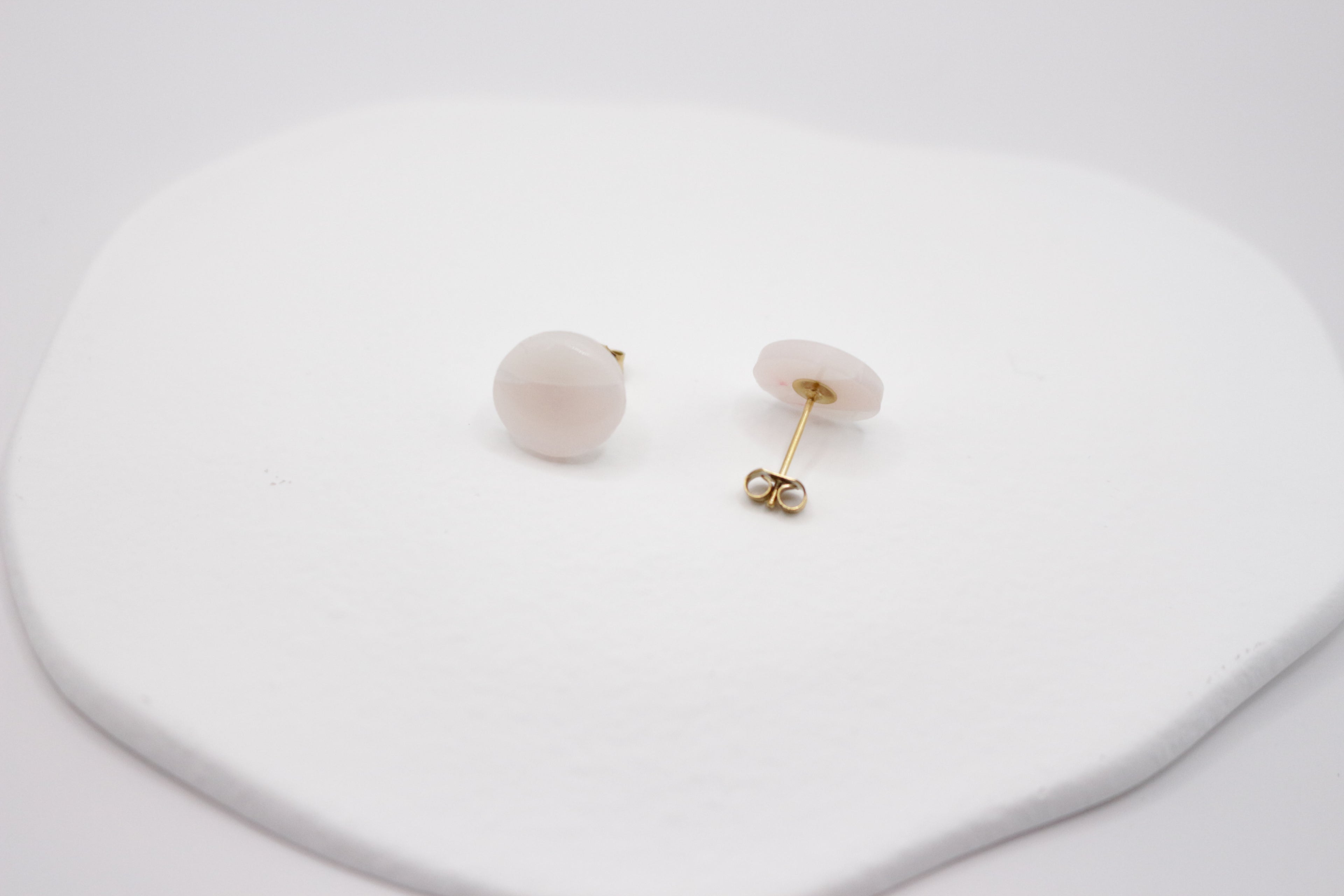 Boucles effet Rose Quartz - Puce