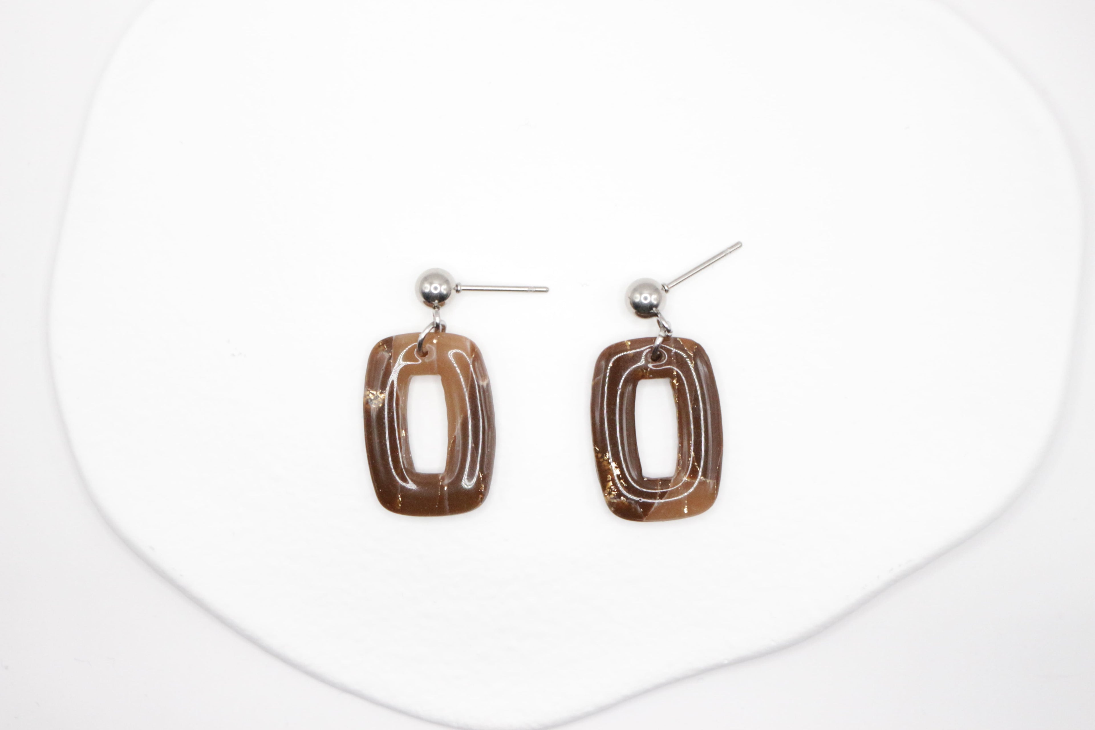 Boucles Chocolat - Rectangle