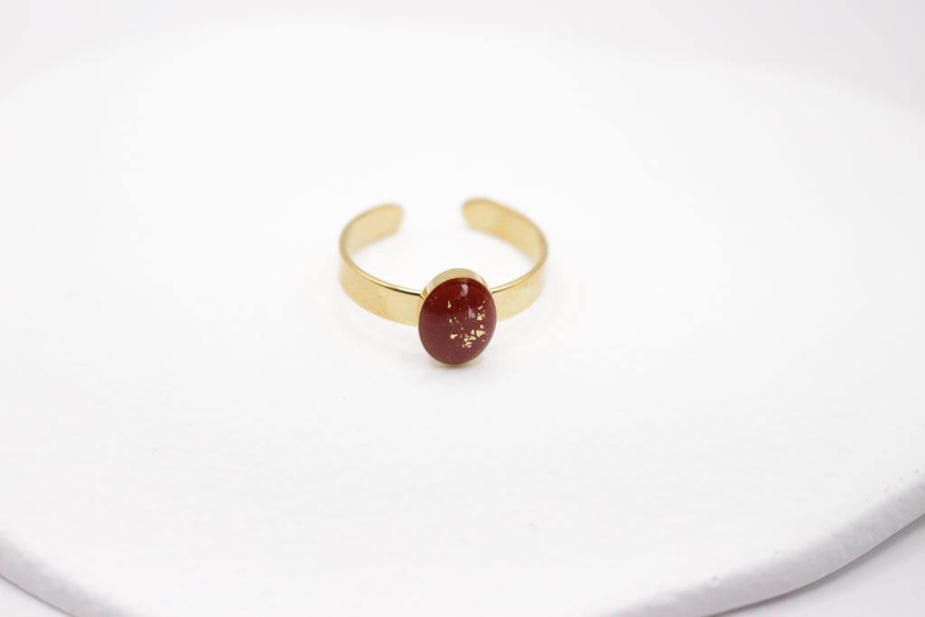 Bague Bordeaux & Doré