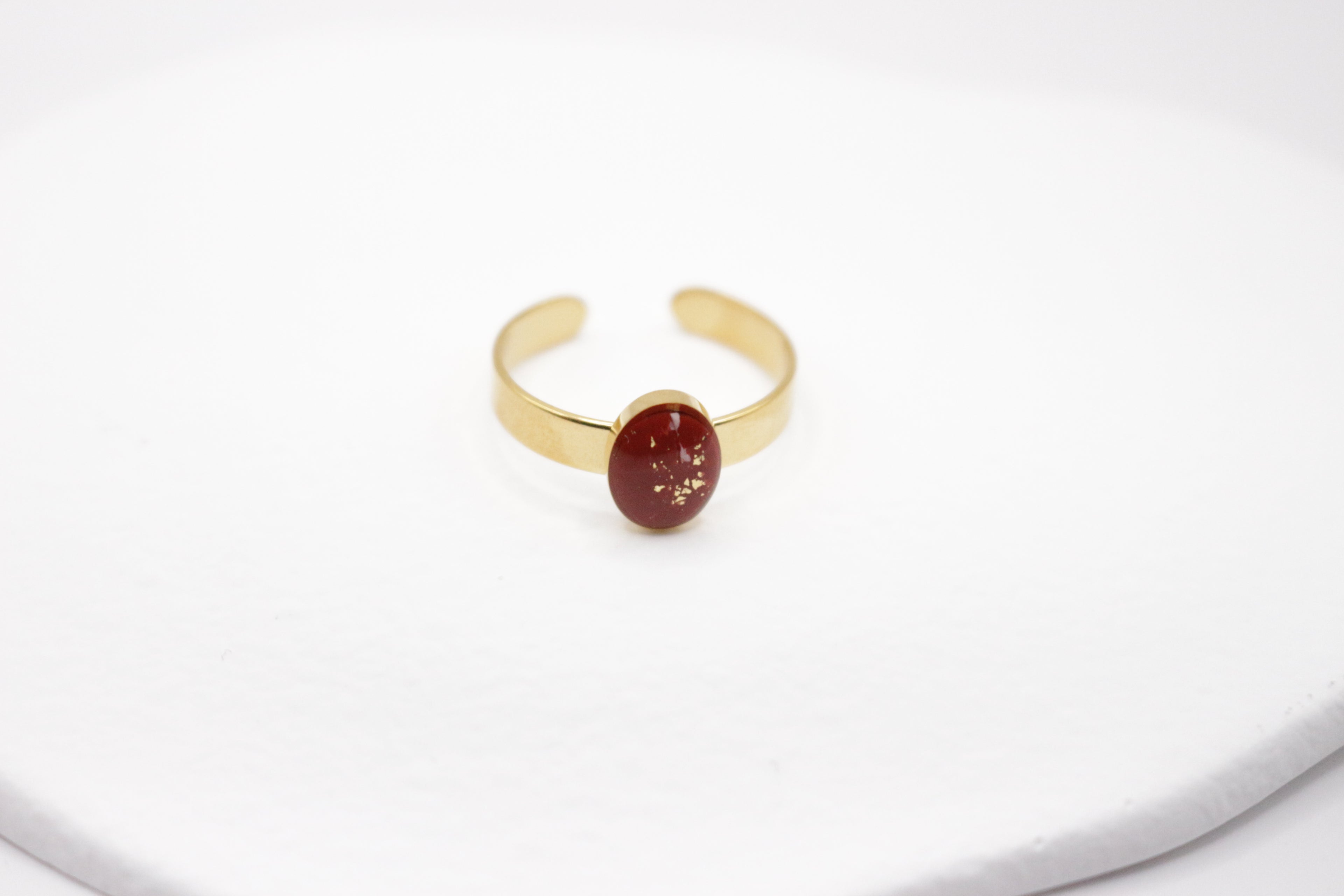 Bague Bordeaux & Doré