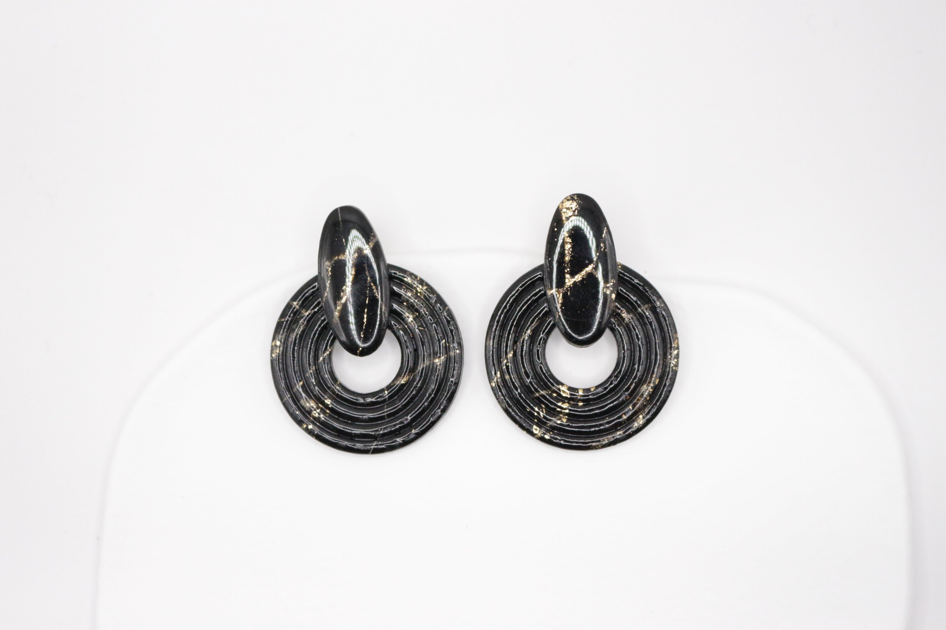 Boucles Noir & Doré - Spirale