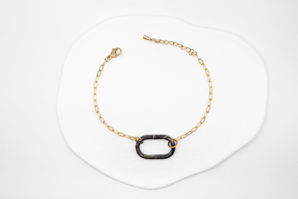 Bracelet Noir & Doré