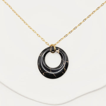 Collier Noir & Doré