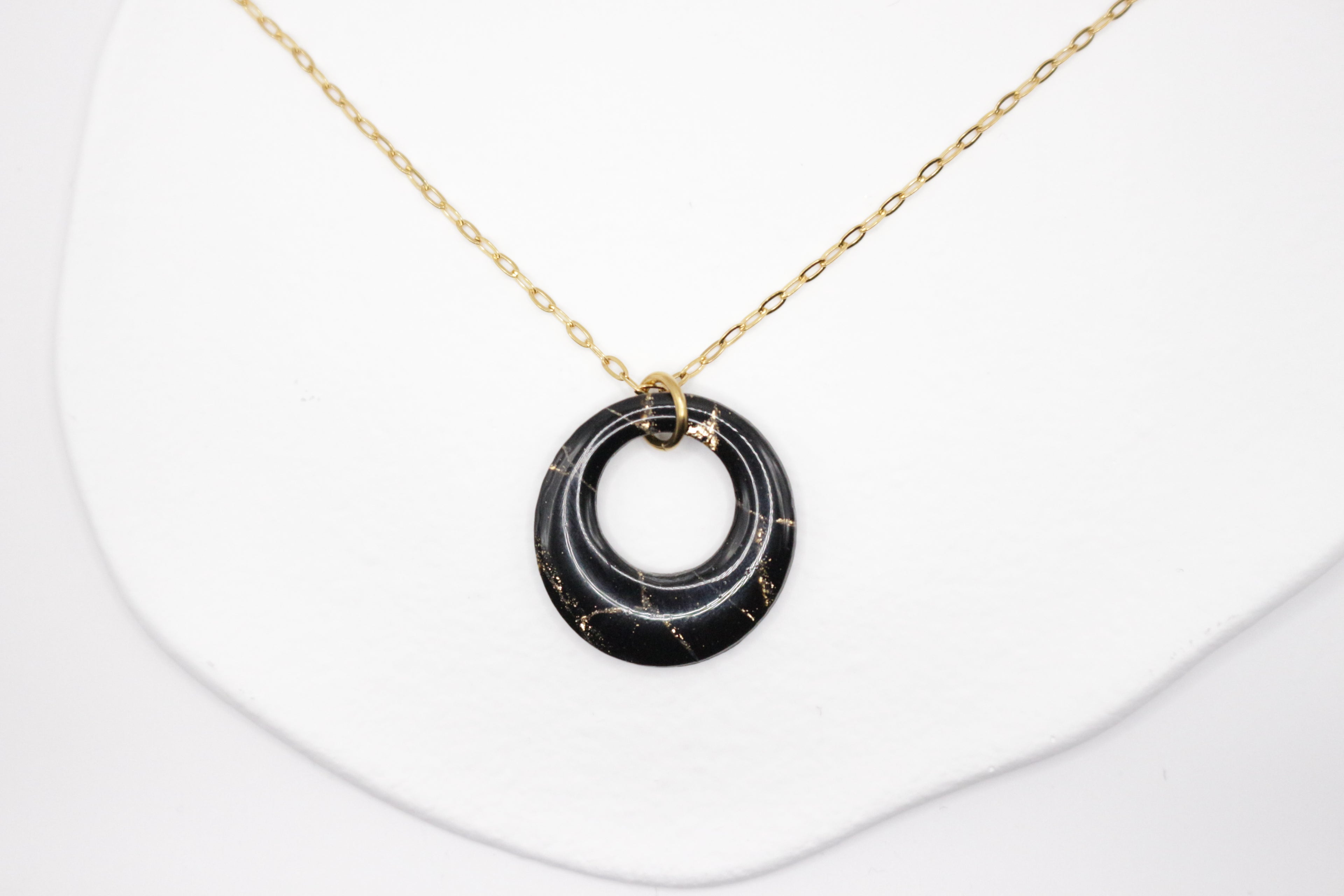 Collier Noir & Doré