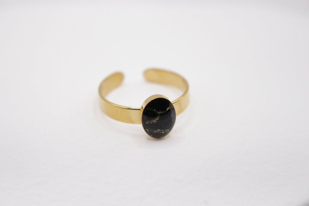 Bague Noir & Doré