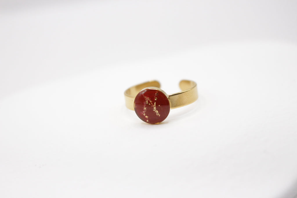 Bague Bordeaux & Doré