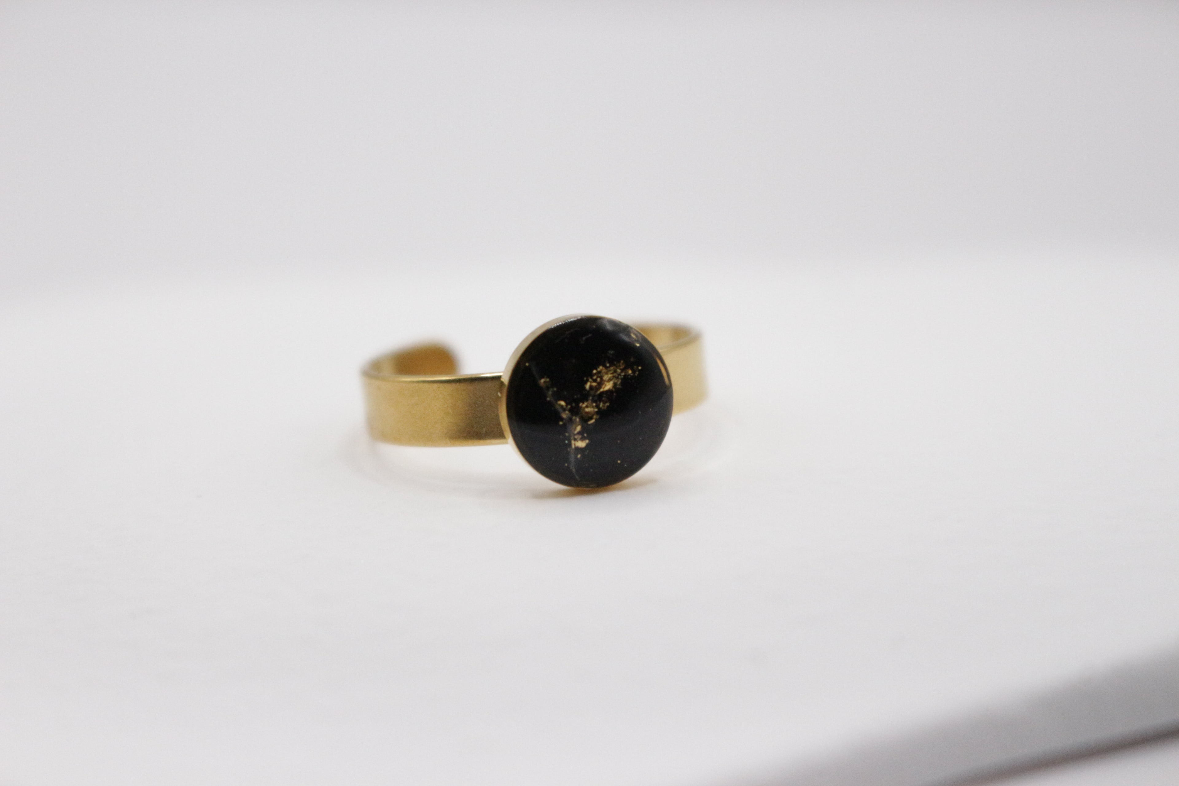 Bague Noir & Doré