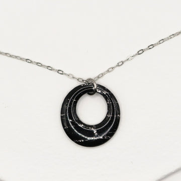 Collier Noir & Argent