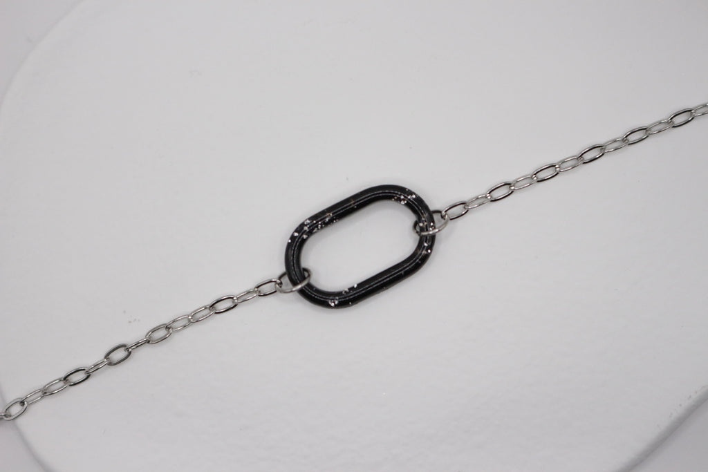 Bracelet Noir & Argent