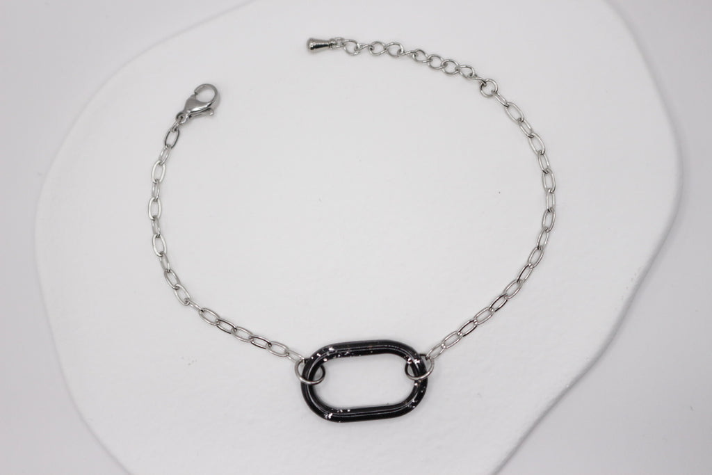 Bracelet Noir & Argent
