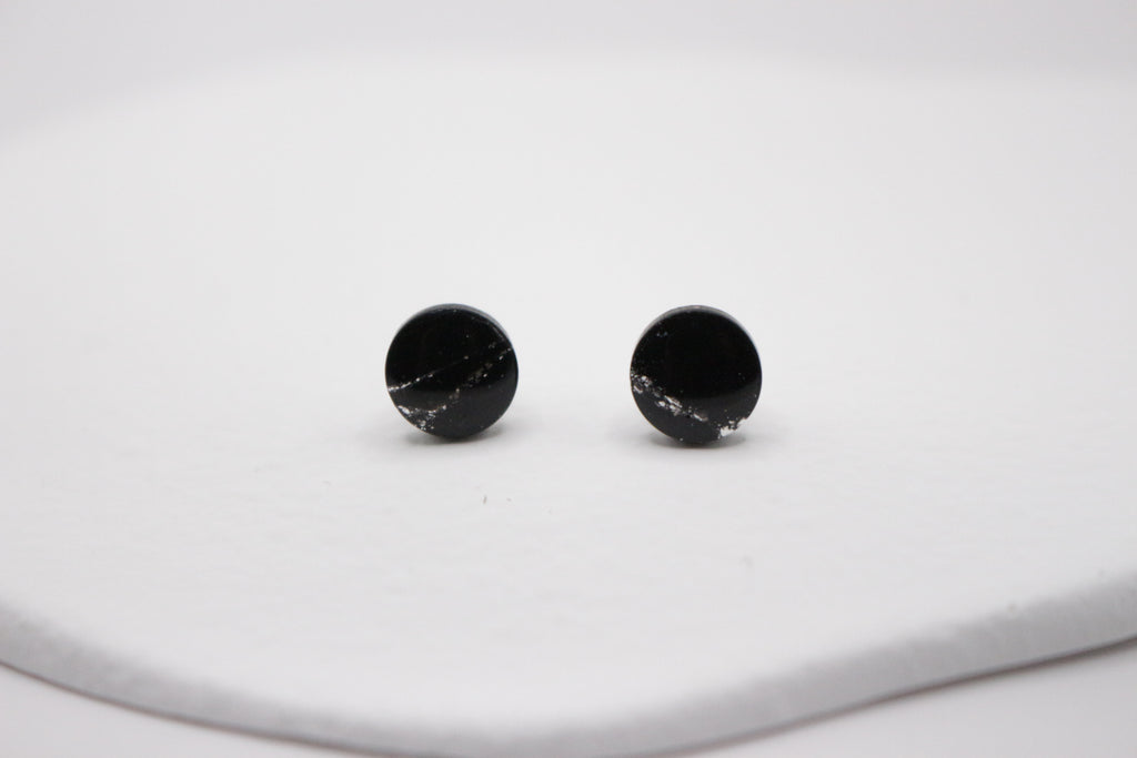 Boucles Noir & Argent - Puces