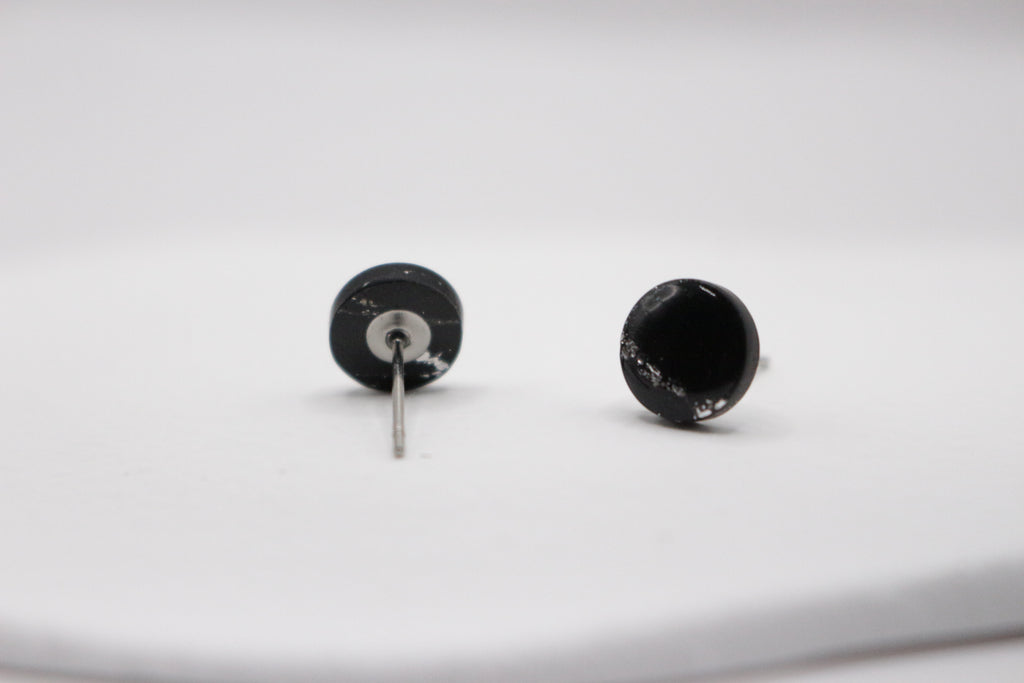 Boucles Noir & Argent - Puces