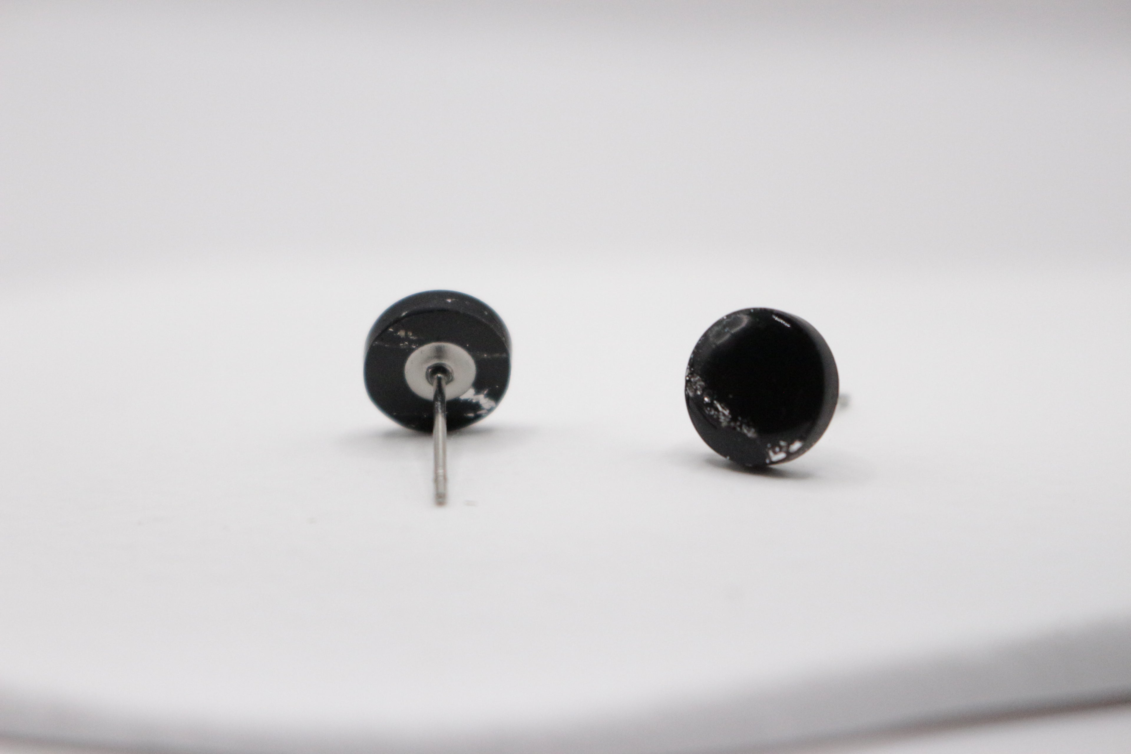 Boucles Noir & Argent - Puces