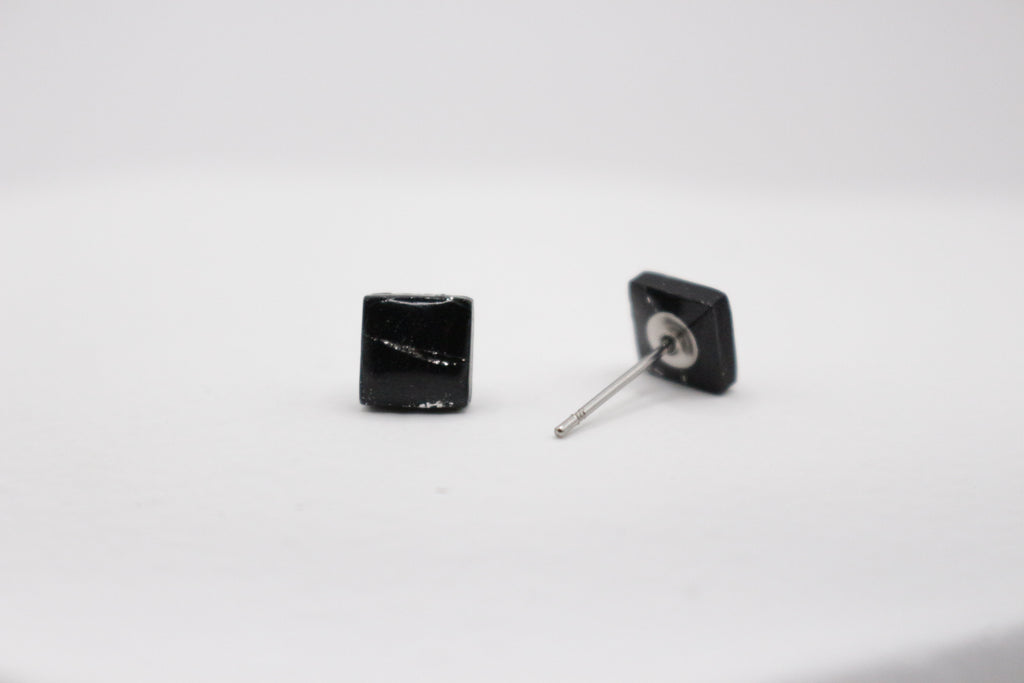 Boucles Noir & Argent - Puces