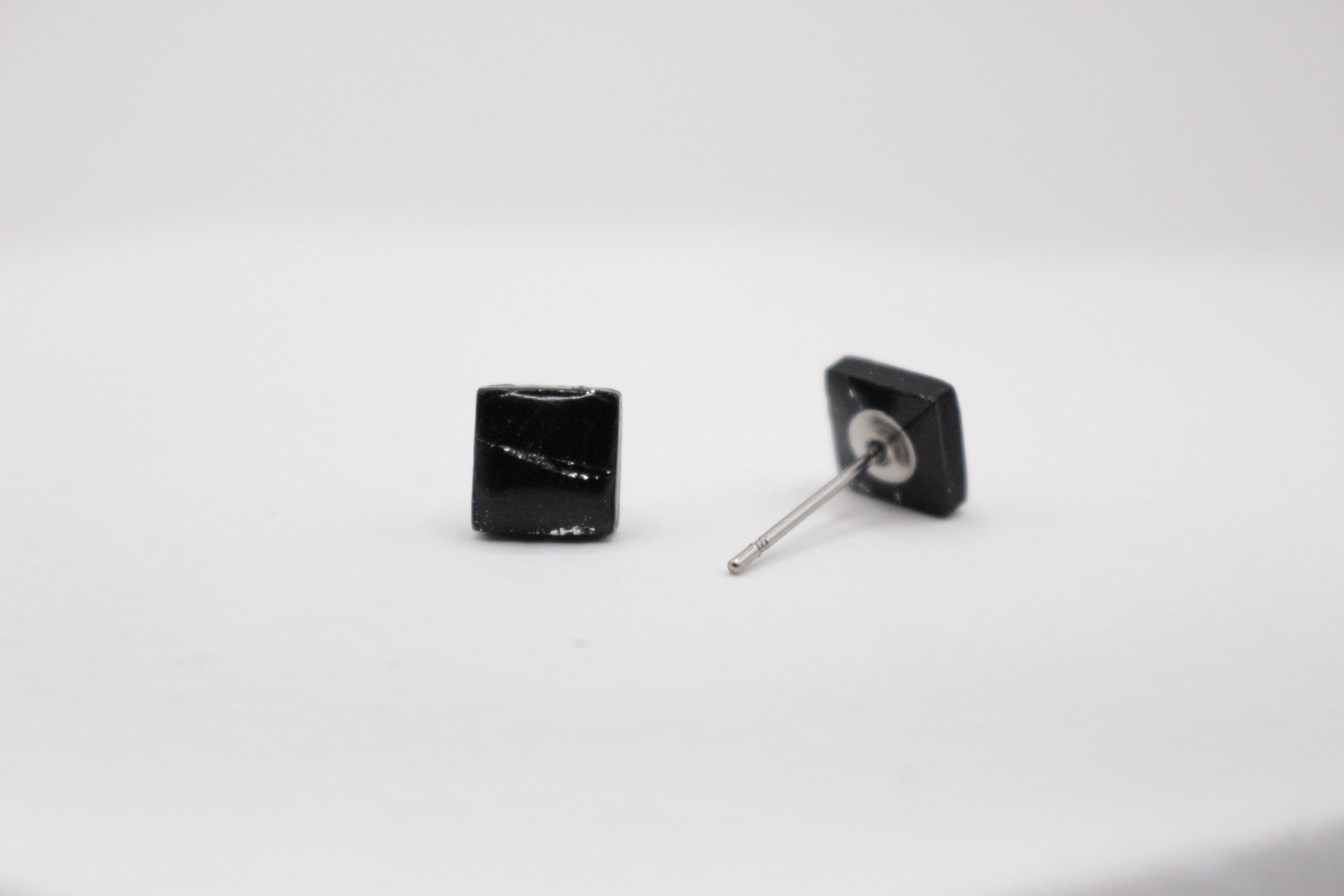 Boucles Noir & Argent - Puces