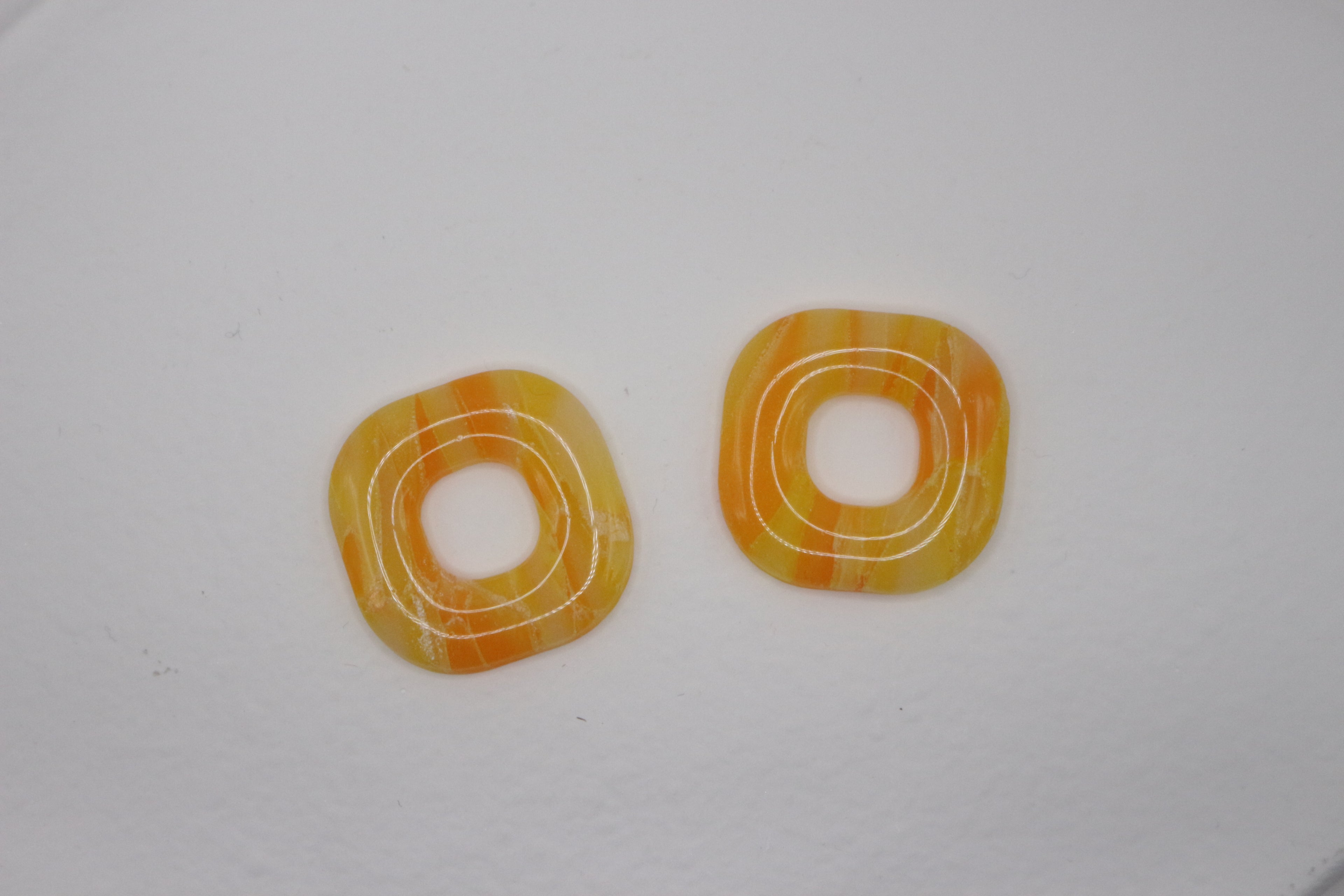 Créoles Jaune cristal - Carré