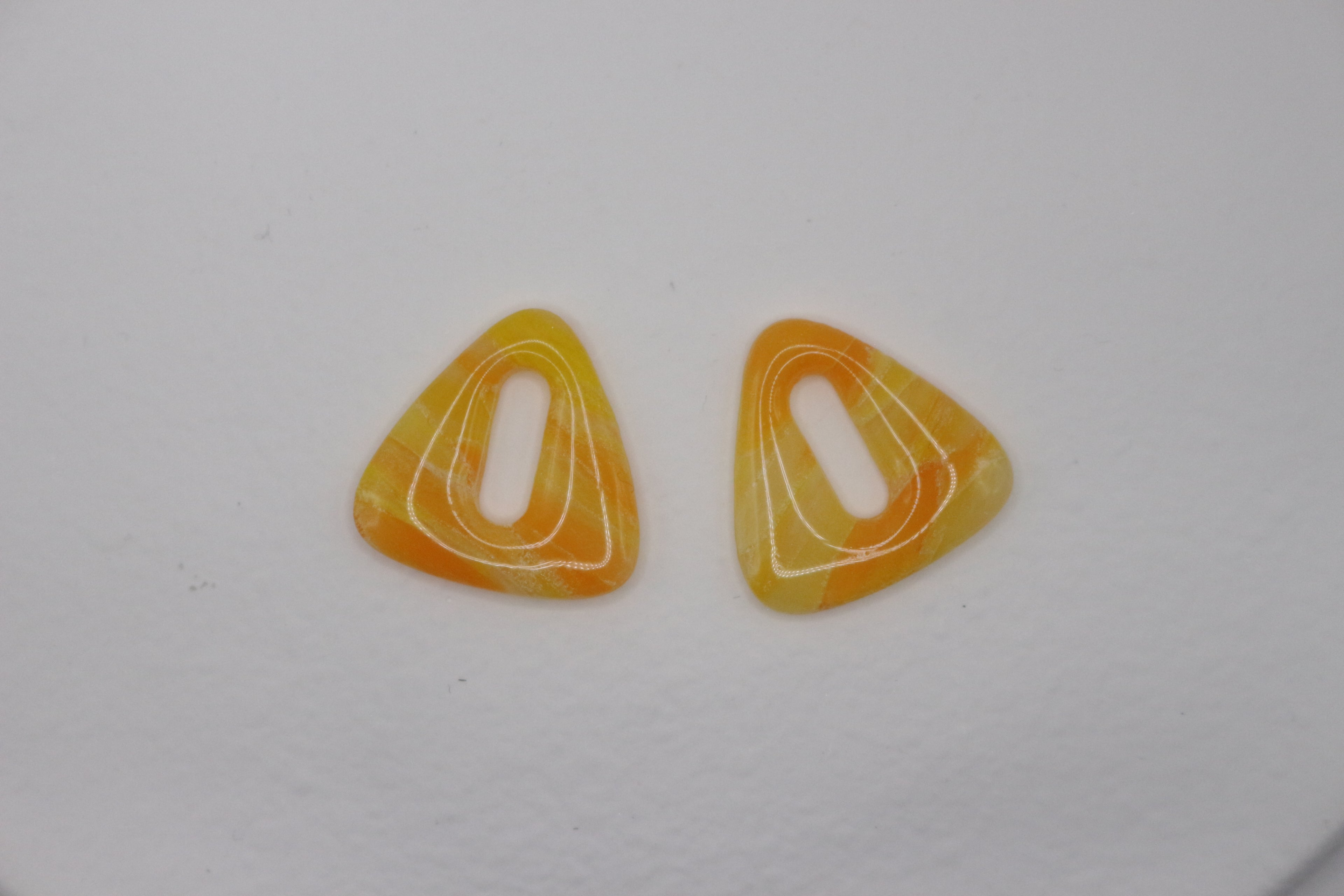 Créoles Jaune cristal - Triangle