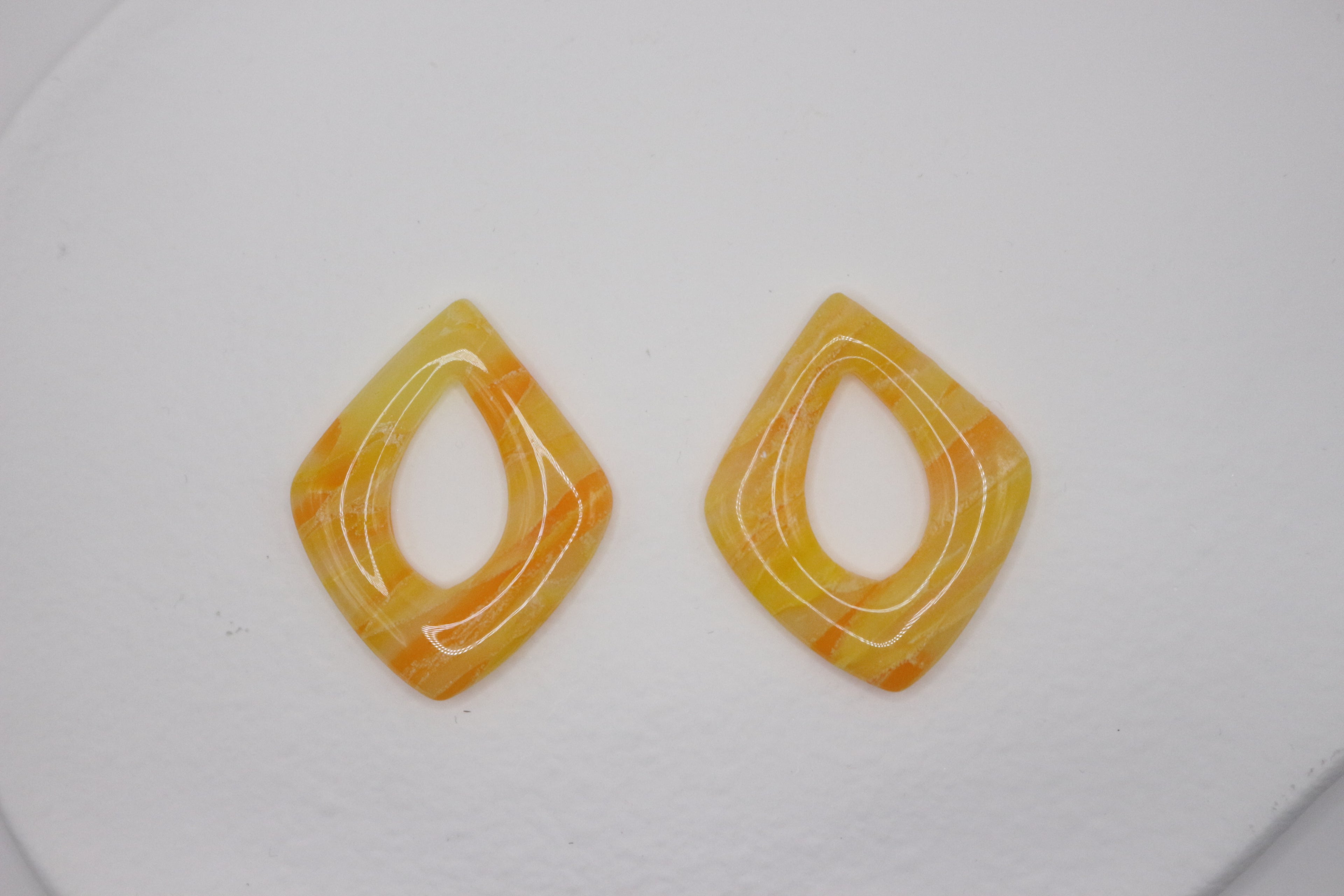 Créoles Jaune cristal - Losange