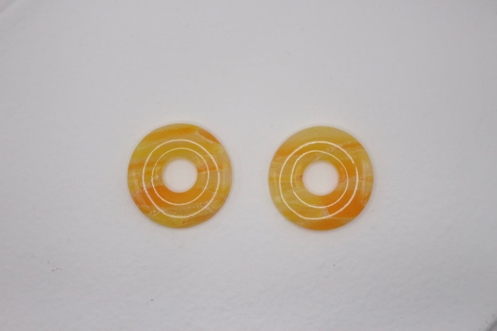 Créoles Jaune cristal - Rond