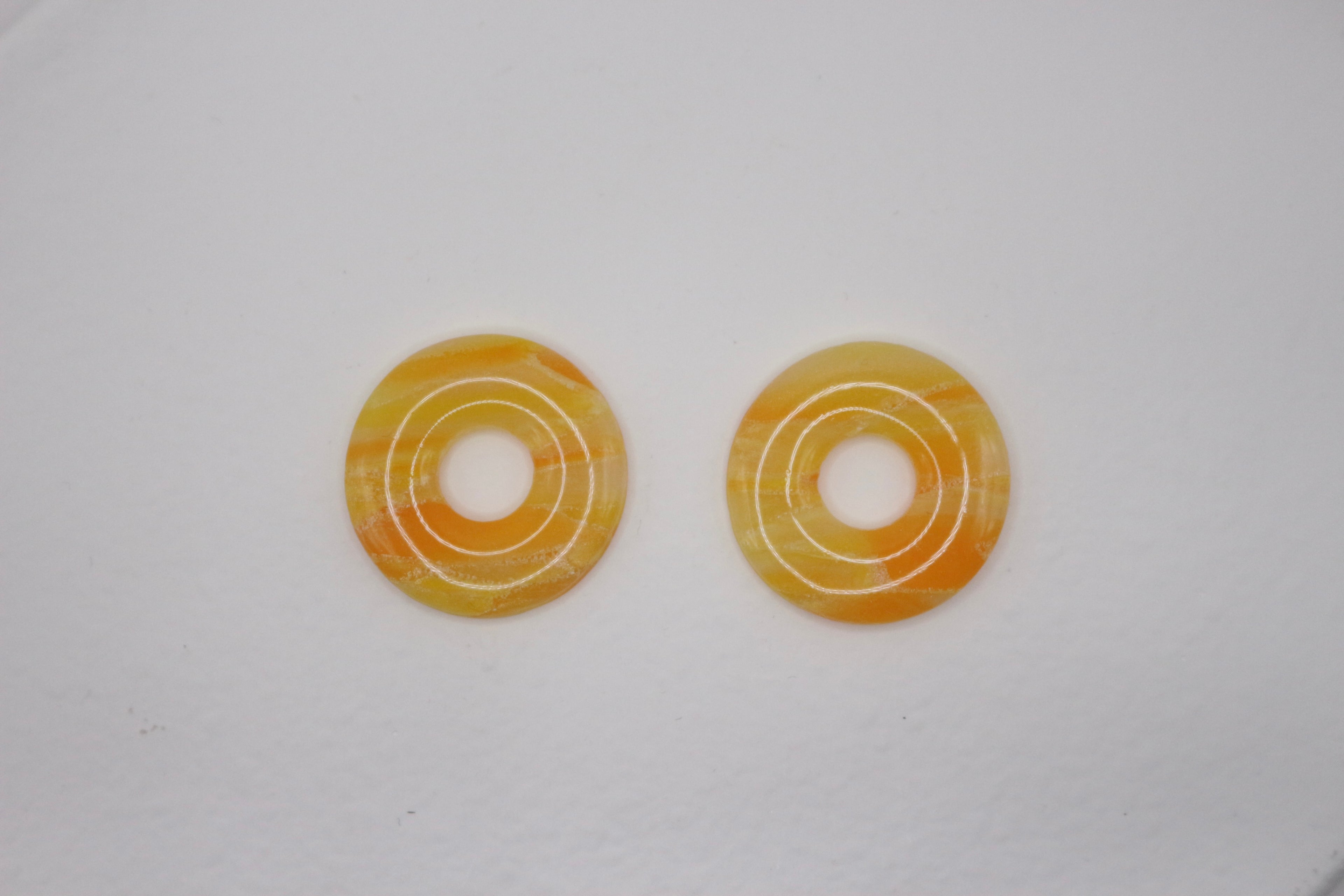 Créoles Jaune cristal - Rond