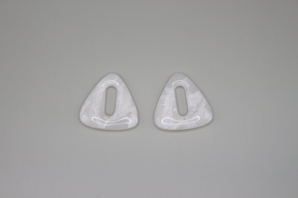 Créoles Blanc cristal - Triangle