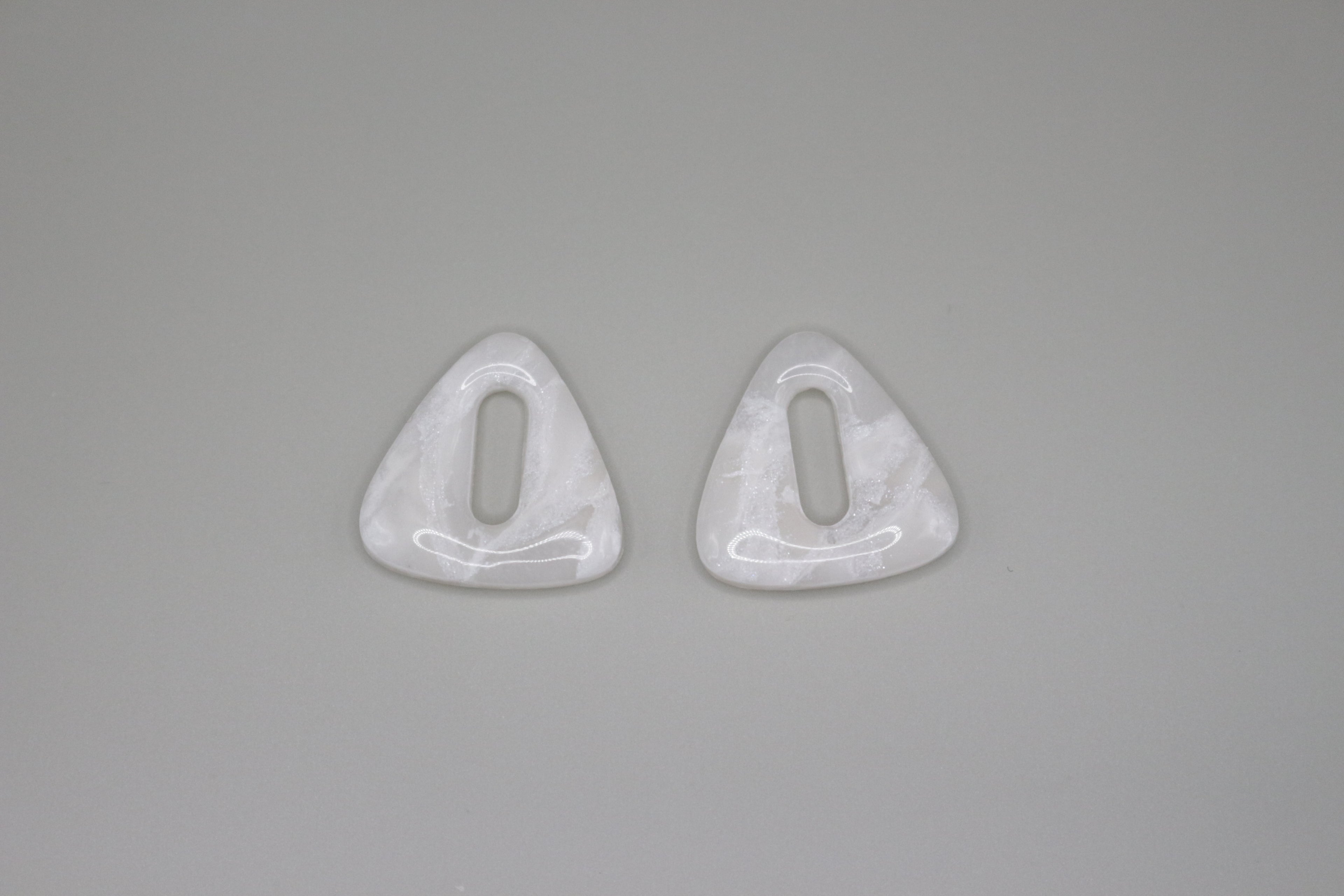 Créoles Blanc cristal - Triangle