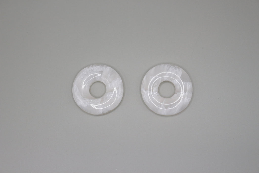 Créoles Blanc cristal - Rond