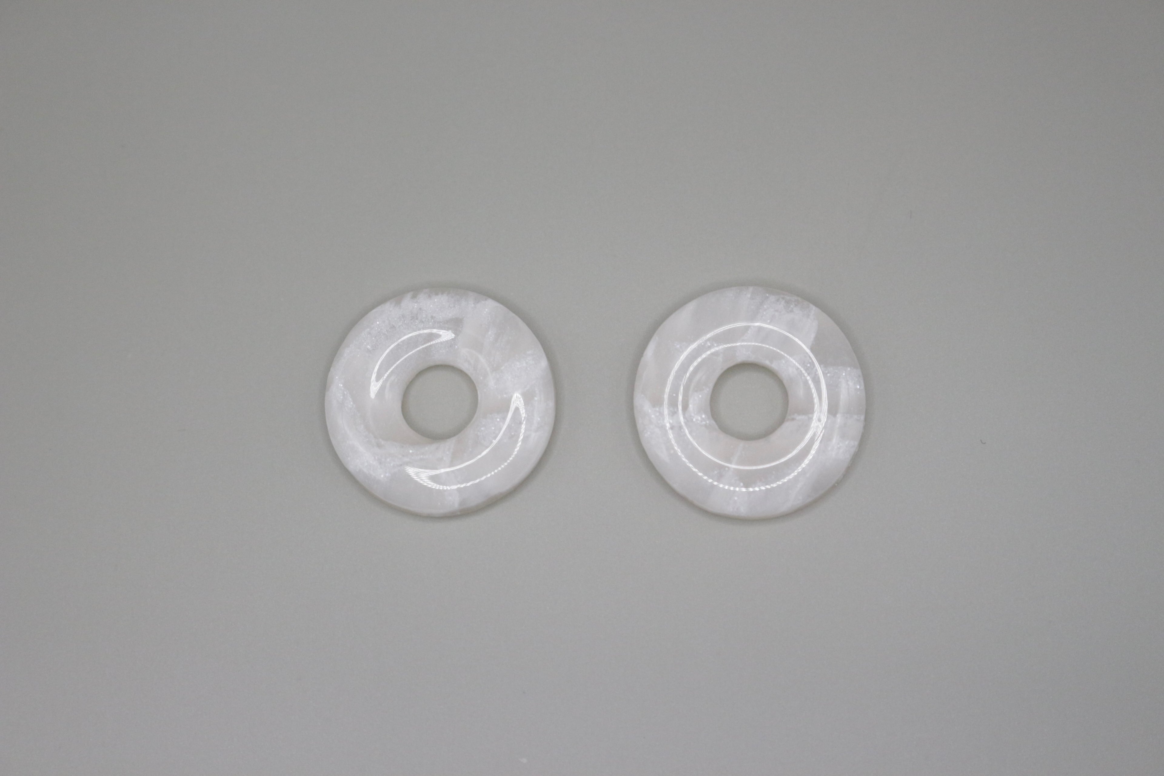 Créoles Blanc cristal - Rond