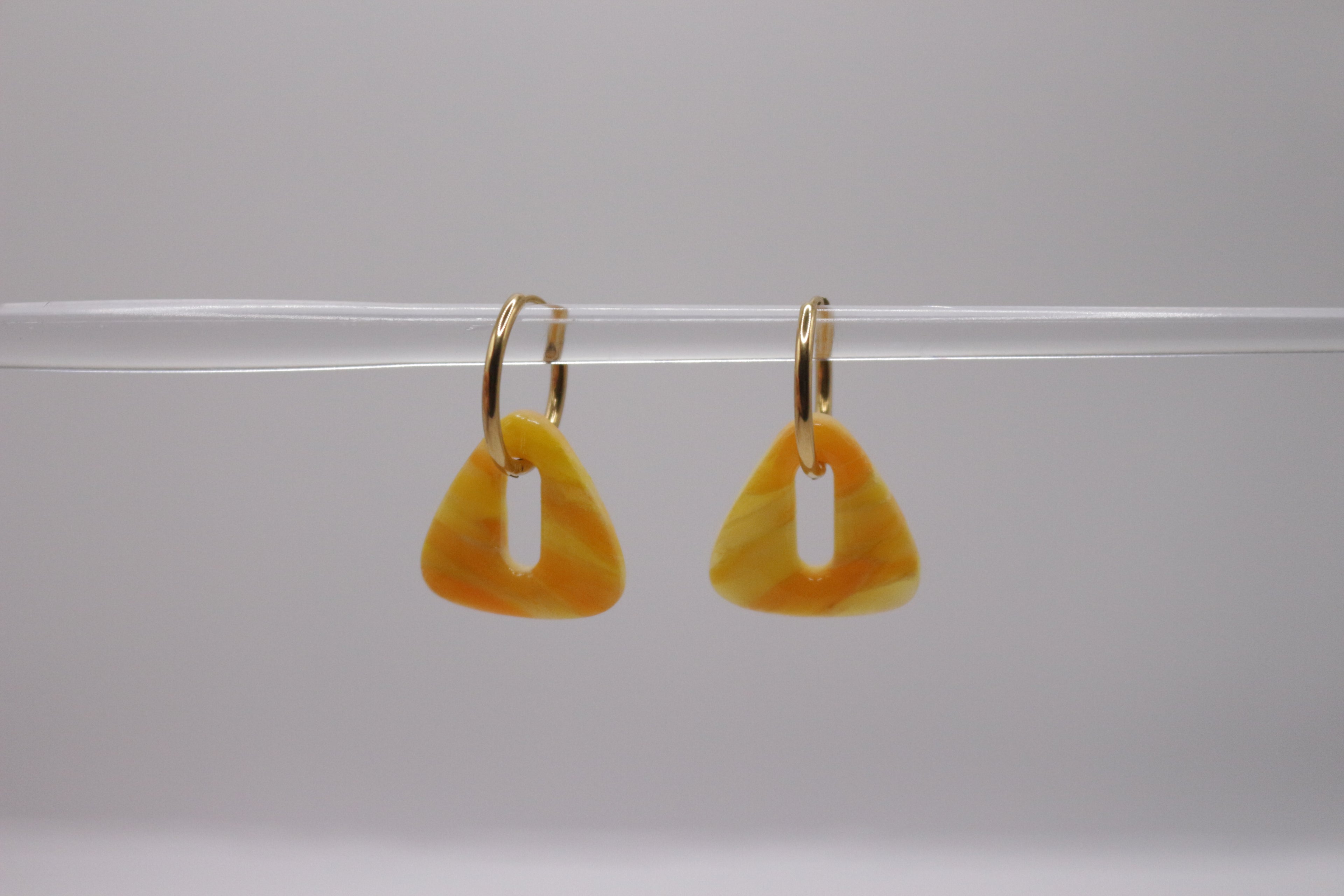 Créoles Jaune cristal - Triangle