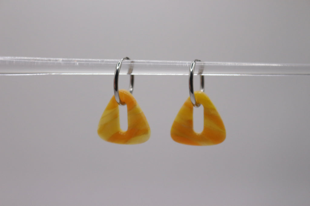 Créoles Jaune cristal - Triangle