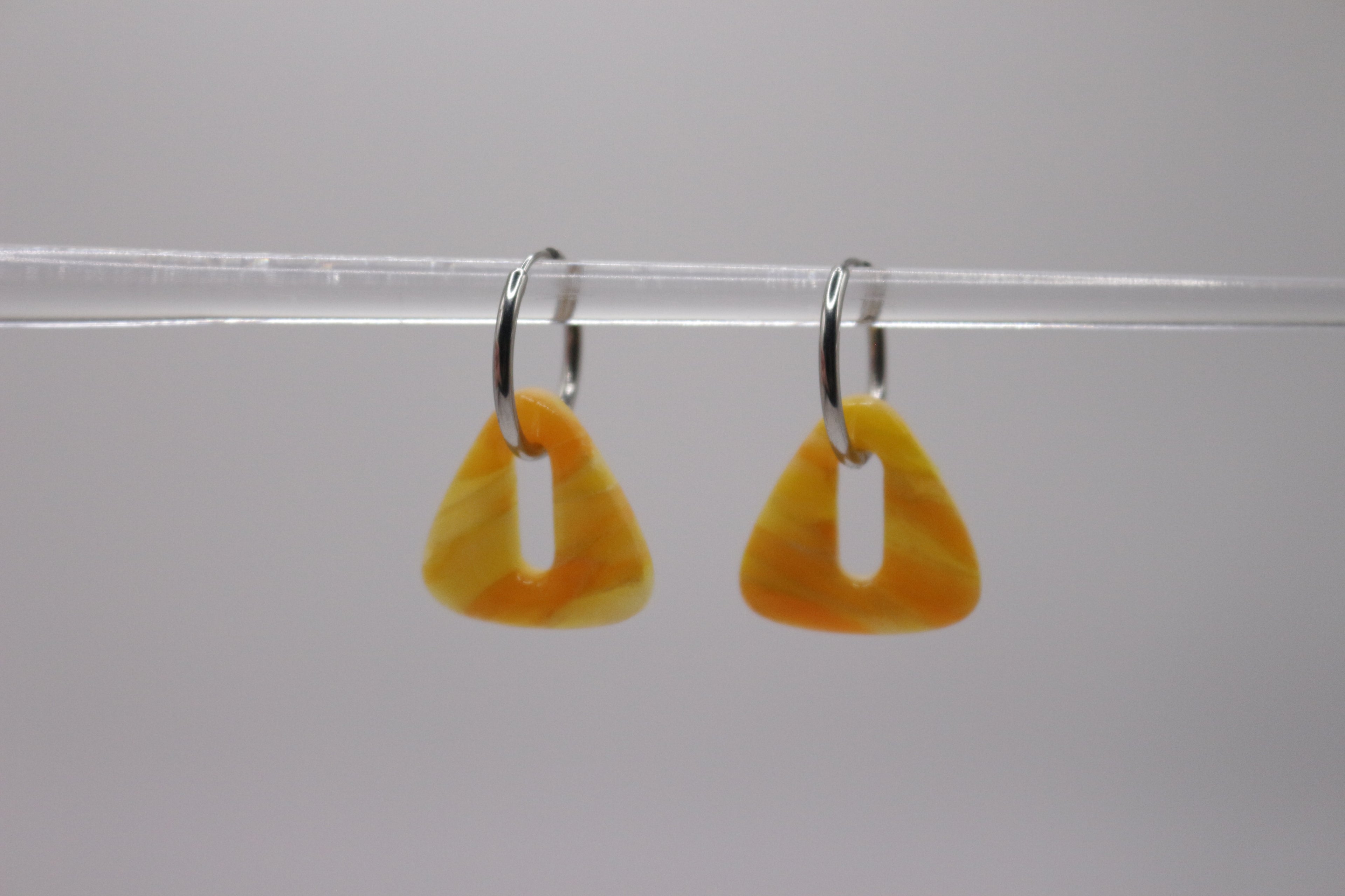 Créoles Jaune cristal - Triangle
