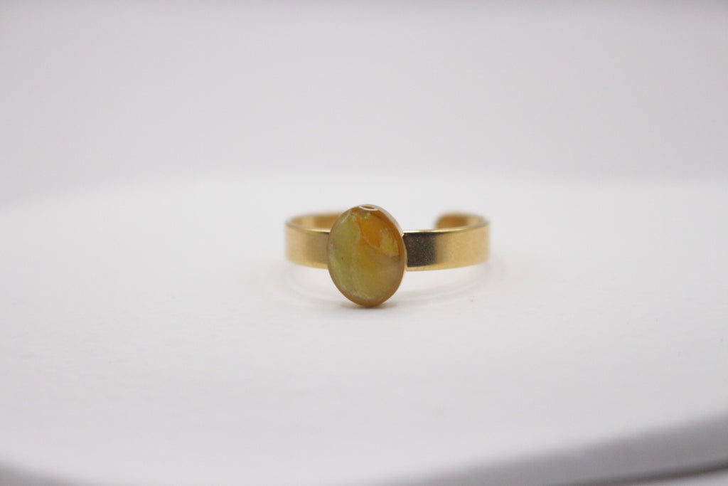 Bague Jaune cristal