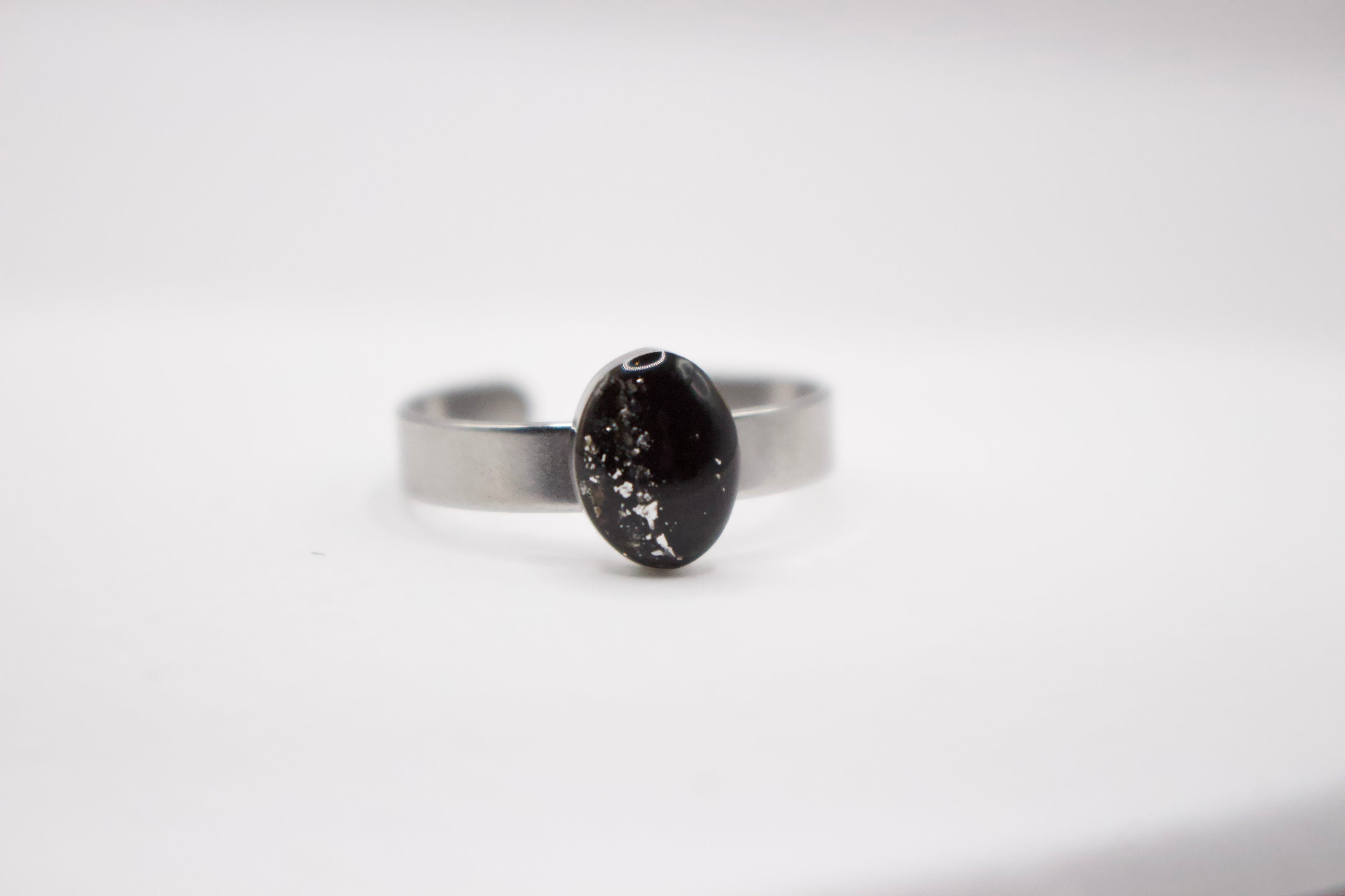 Bague Noir & Argent